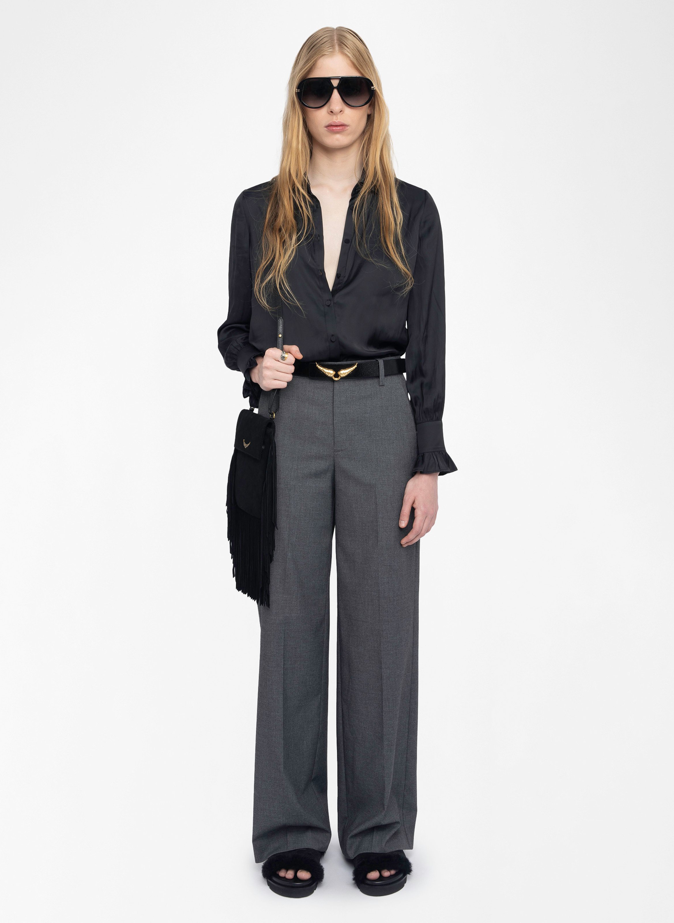Pantaloni tailleur ampi ZADIG&VOLTAIRE Grigio