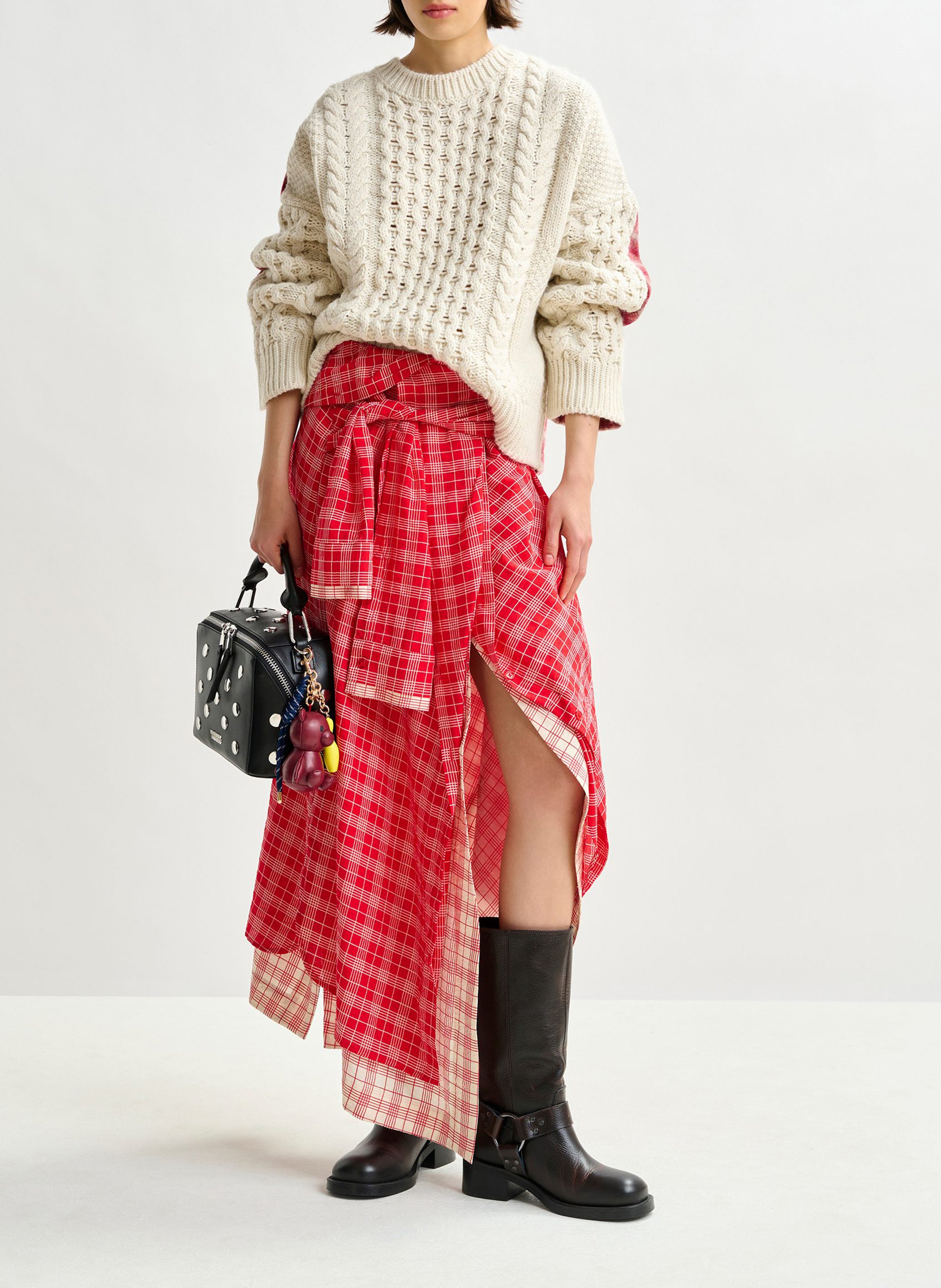 Sac bandoulière en cuir ESSENTIEL ANTWERP Noir