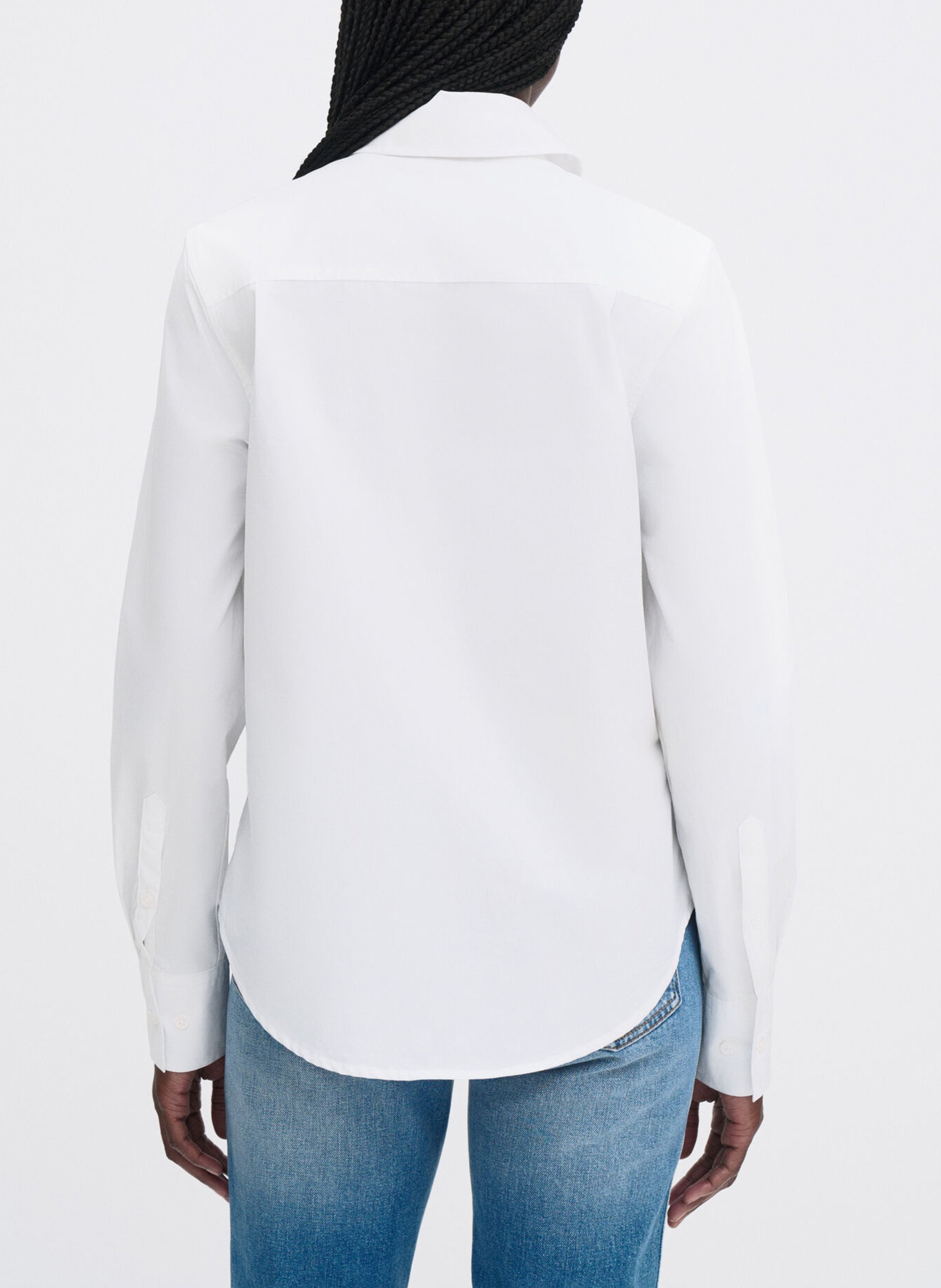 Chemise col classique manches contrastantes en coton FILIPPA K White