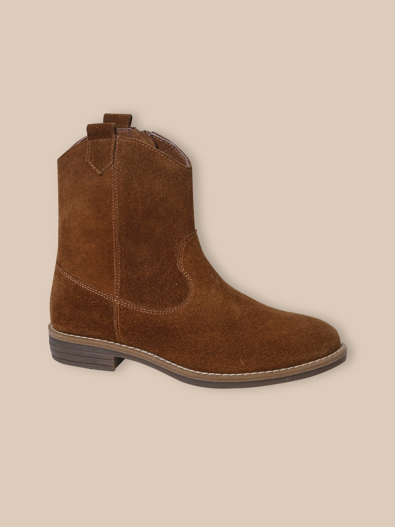 Western suede leather boots CYRILLUS Brown