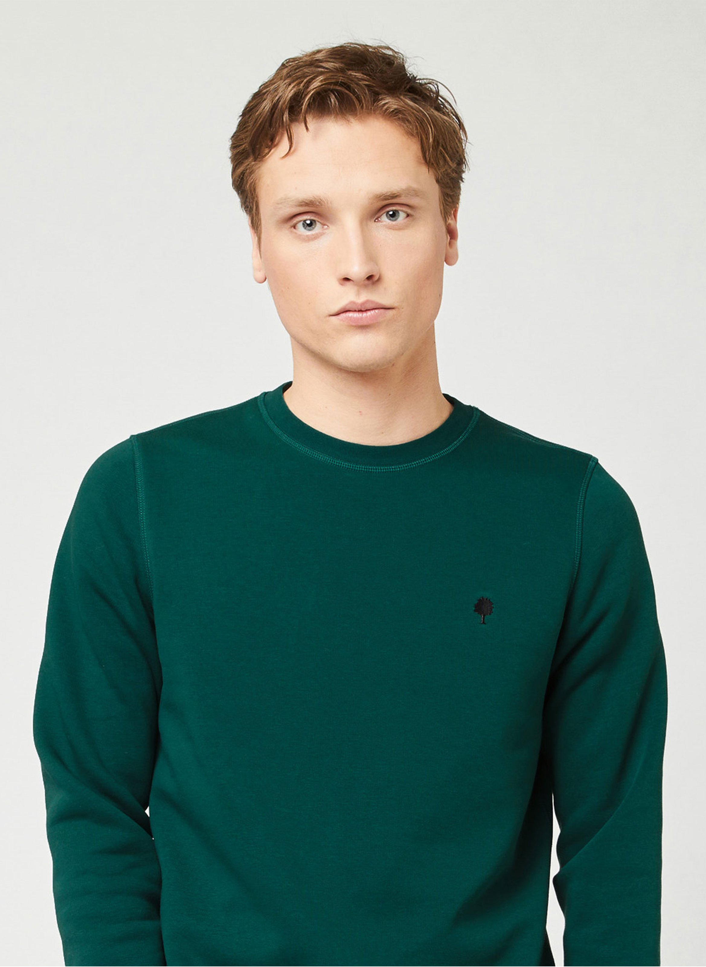 Gerader Strickpullover FAGUO Grun