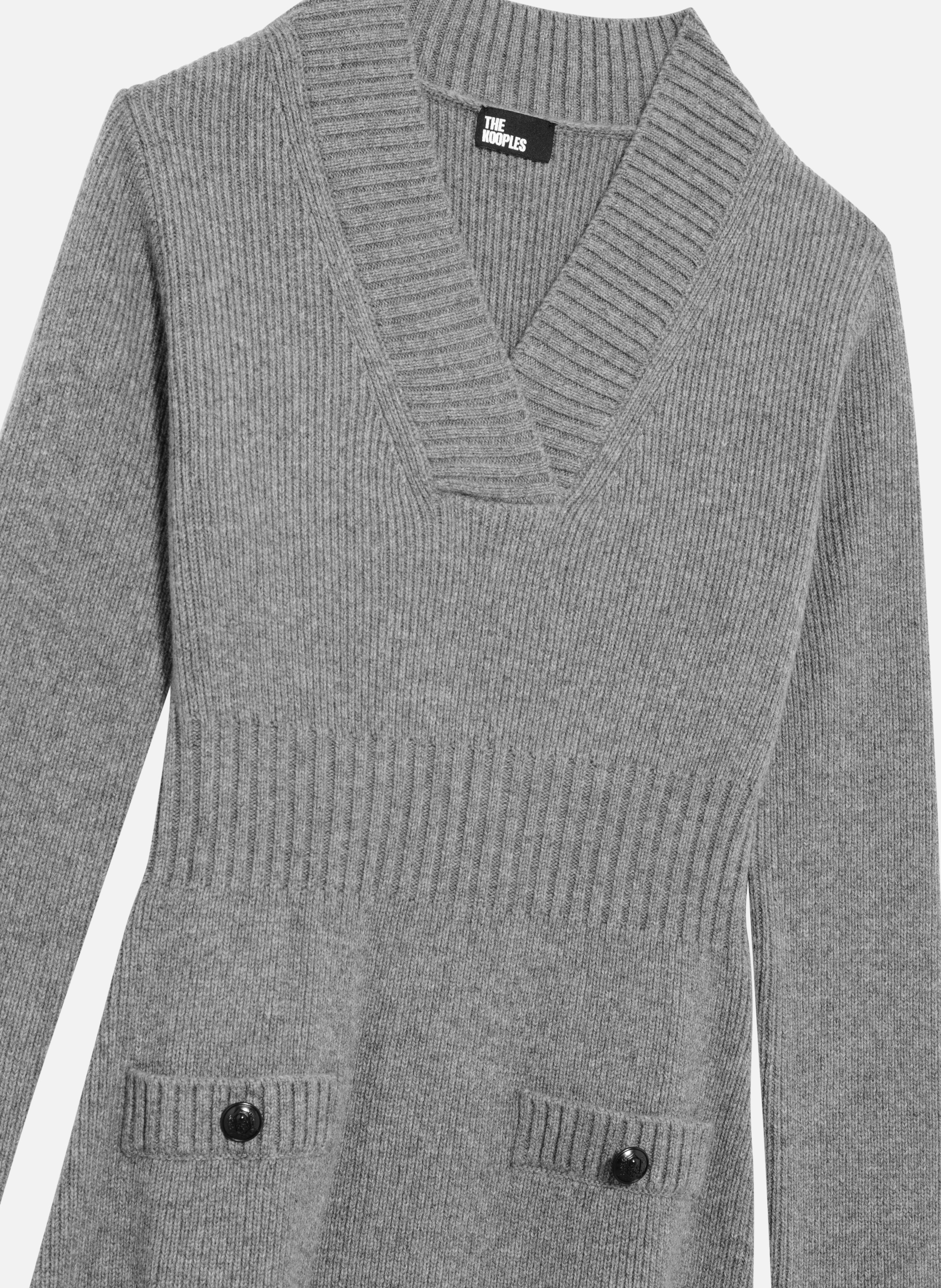 Long wool dress THE KOOPLES Grey