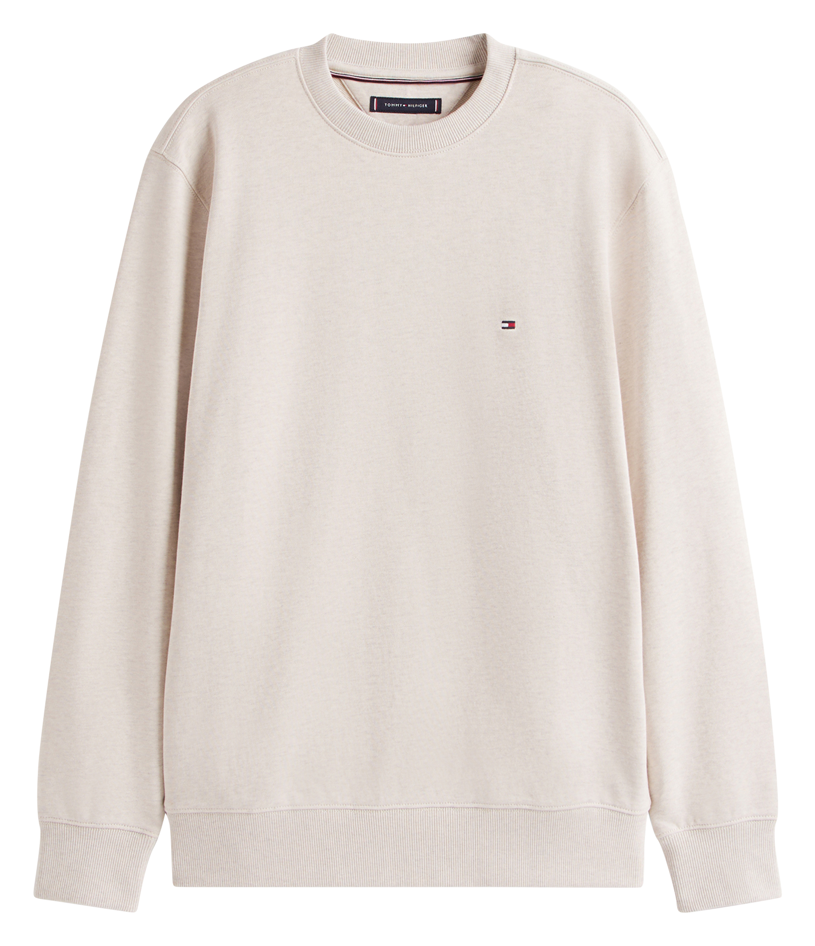 Sweat oversize col rond en coton TOMMY HILFIGER Beige