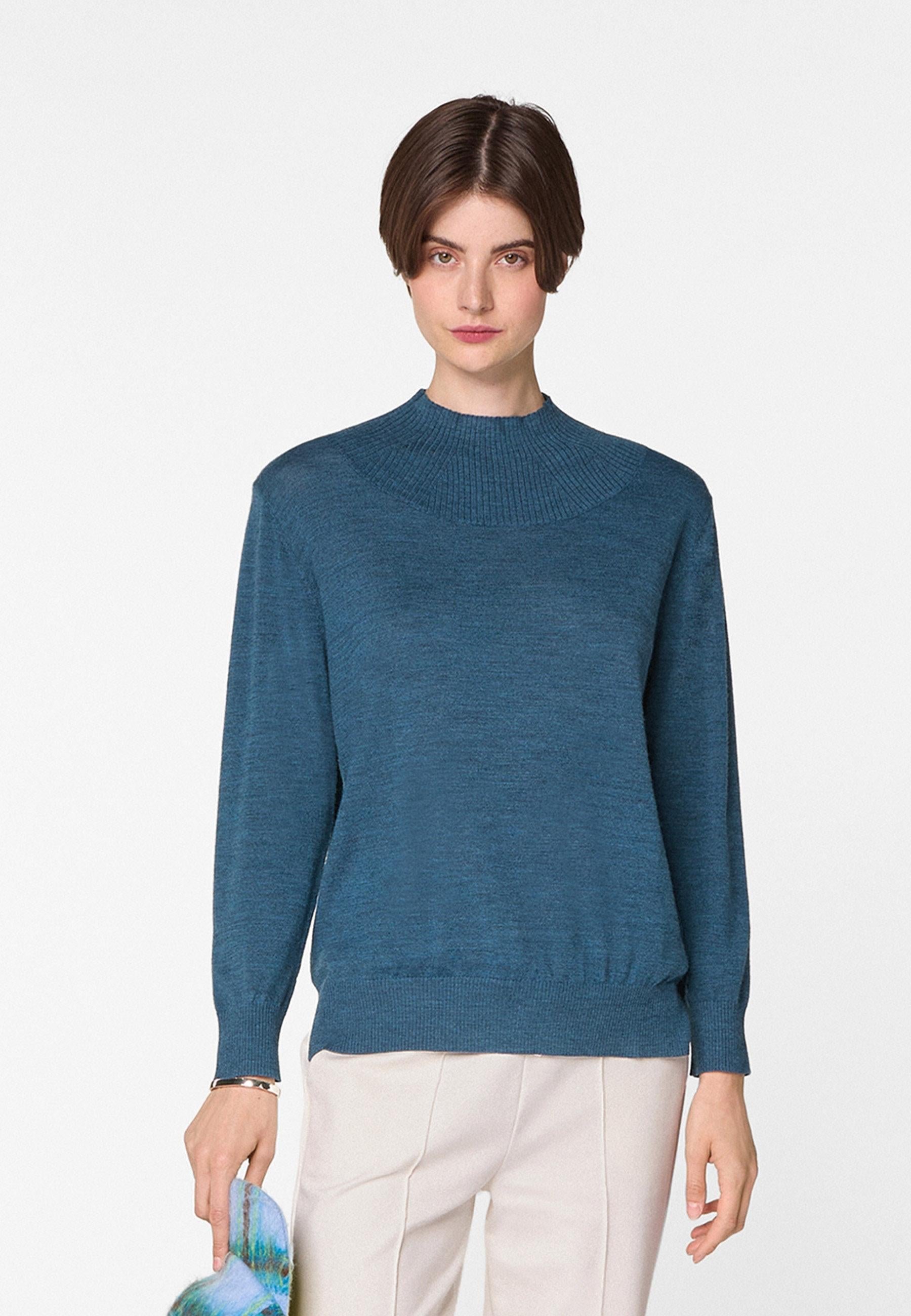 High-neck merino wool sweater RODIER Blue