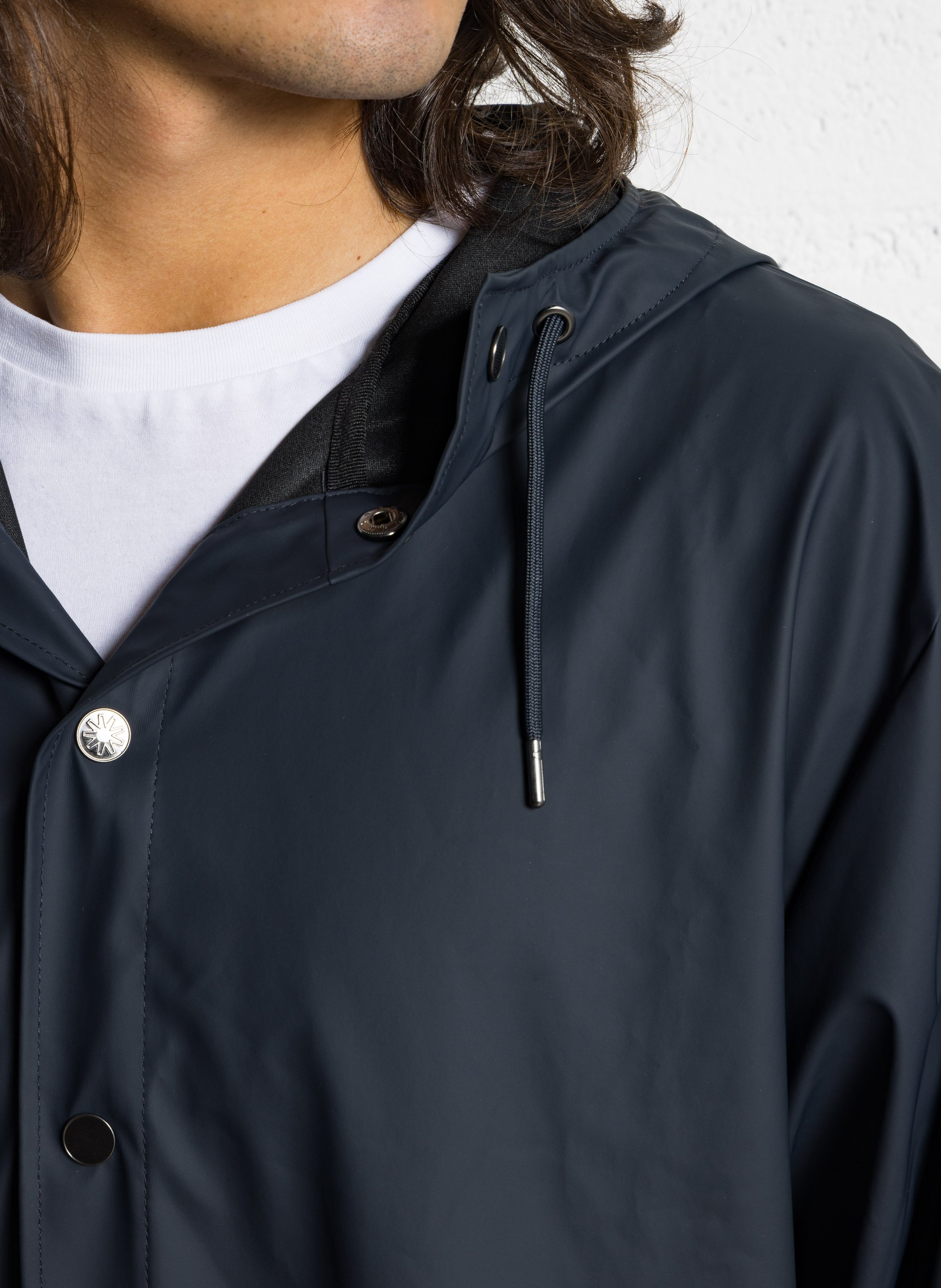 Coupe-vent à capuche RAINS Bleu