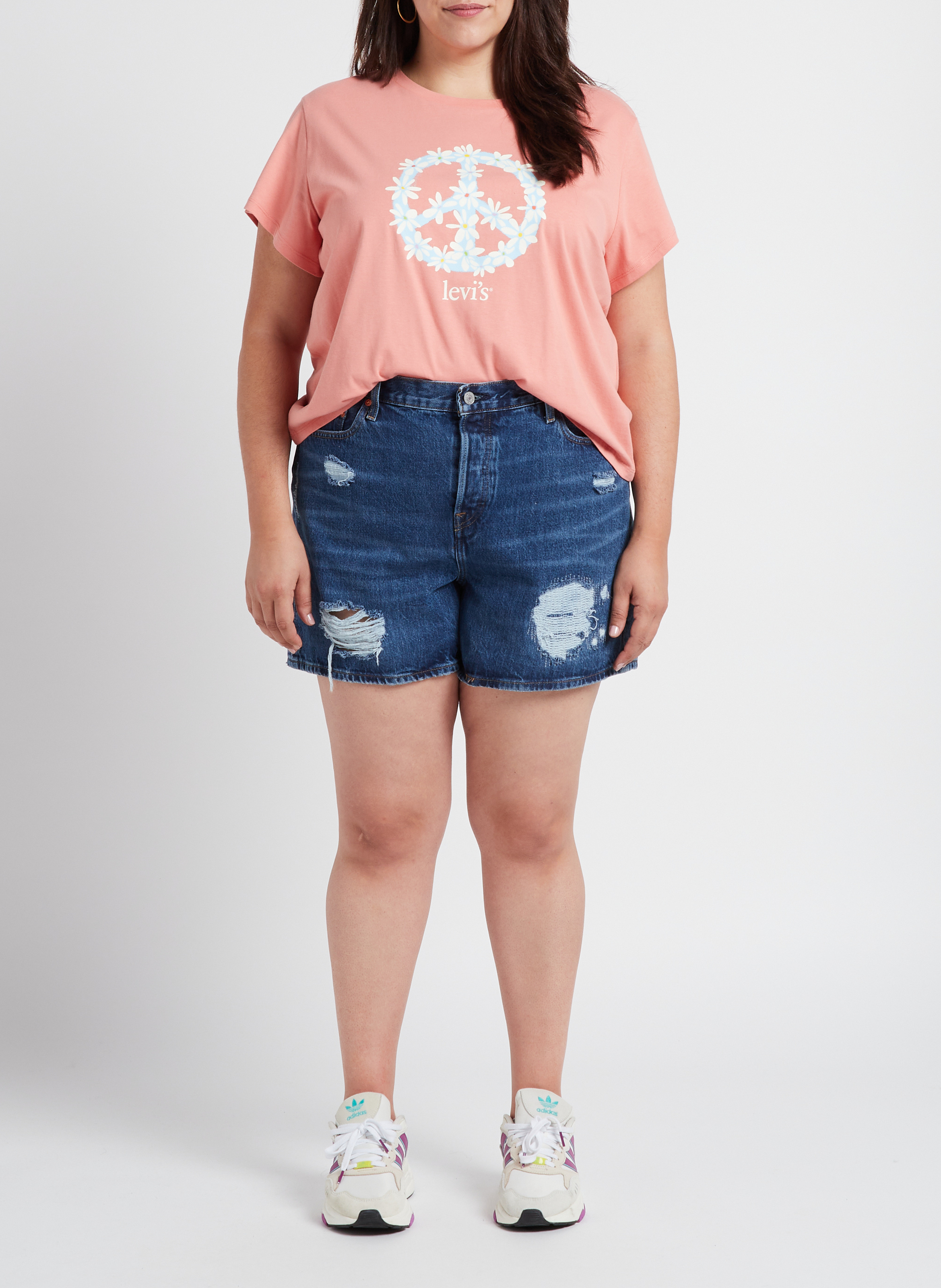 Spijkershort met hoge taille LEVI'S Jeans verschoten