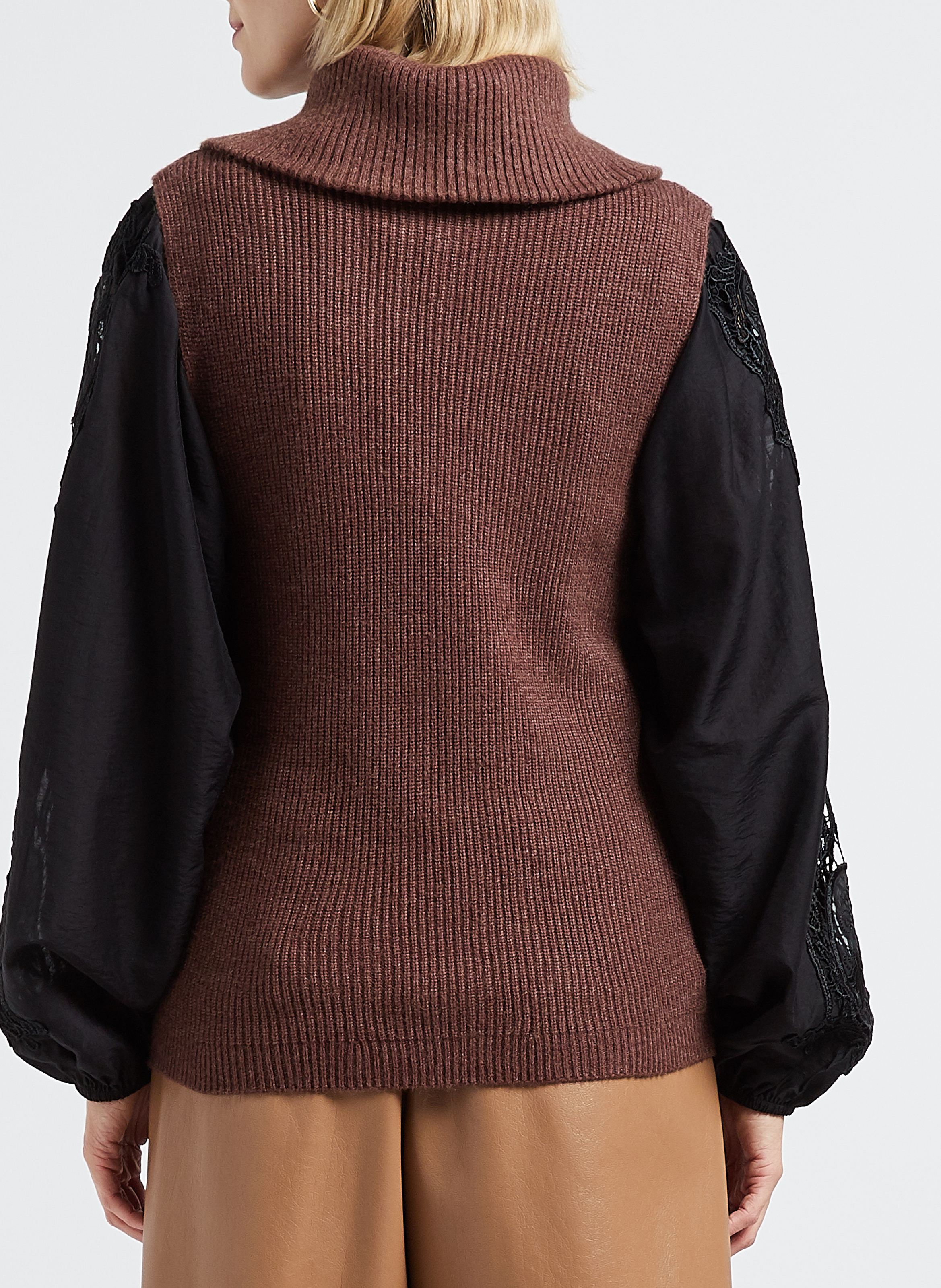 Pullunder mit Troyer-Kragen VILA Braun