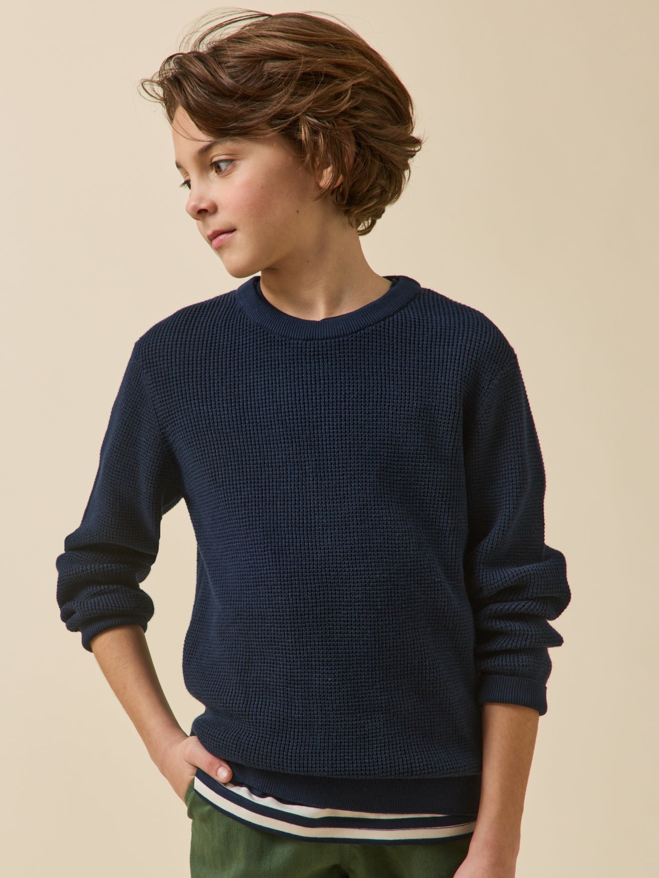 Fancy knitted sweater CYRILLUS Blue