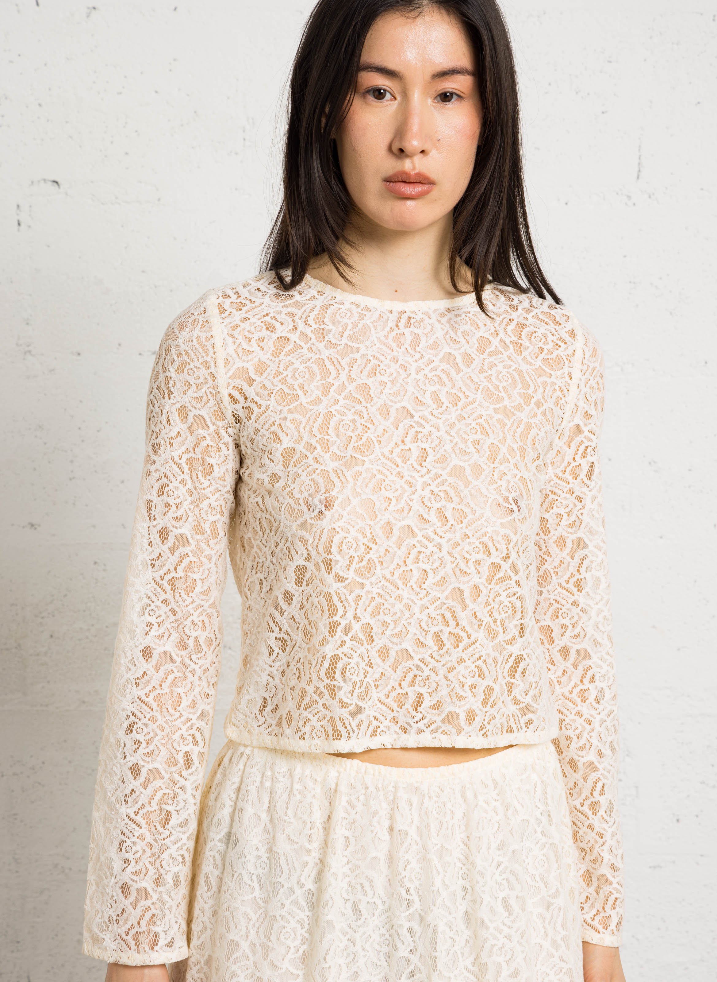 Top en dentelle court DES PETITS HAUTS