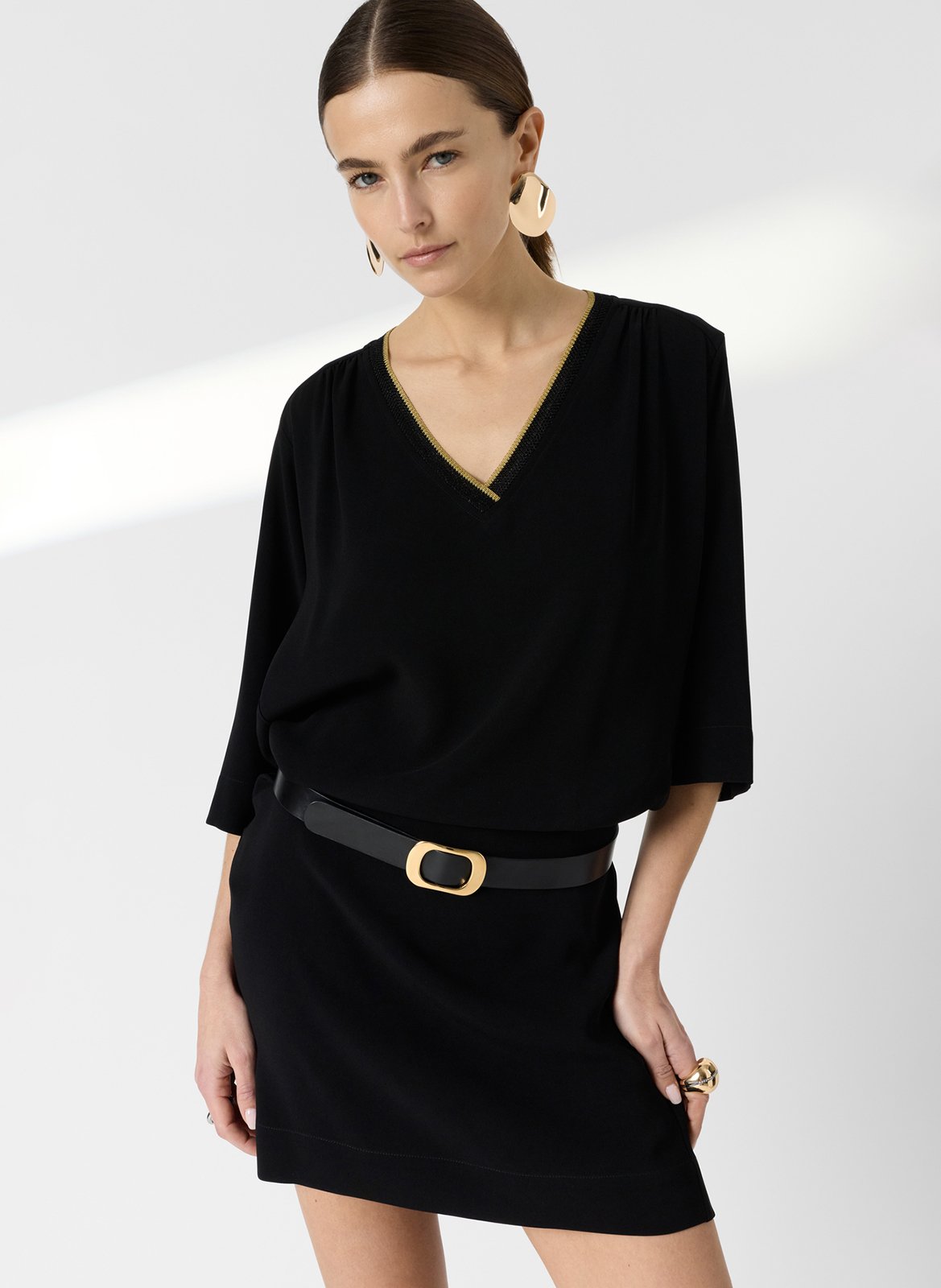 Robe courte col V GERARD DAREL Noir