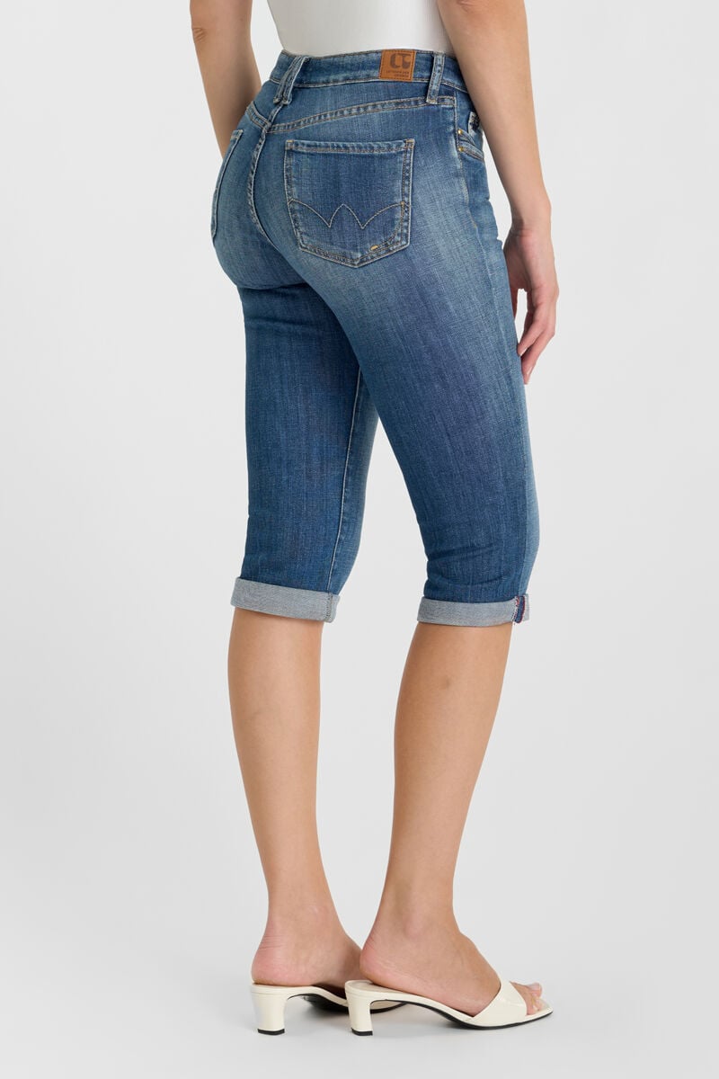 Capri cropped jeans LE TEMPS DES CERISES Blue