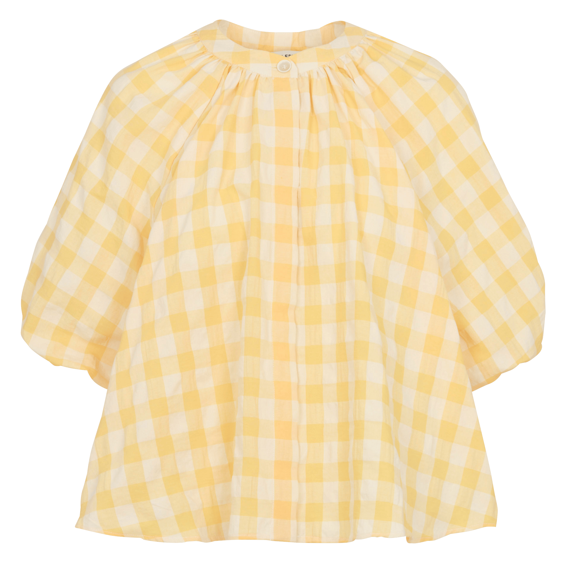 Oversized checkered blouse BELLEPIECE Yellow