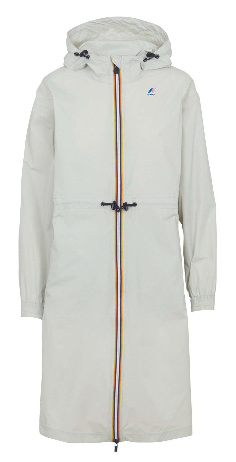 Lange windjack met capuchon K-WAY Beige