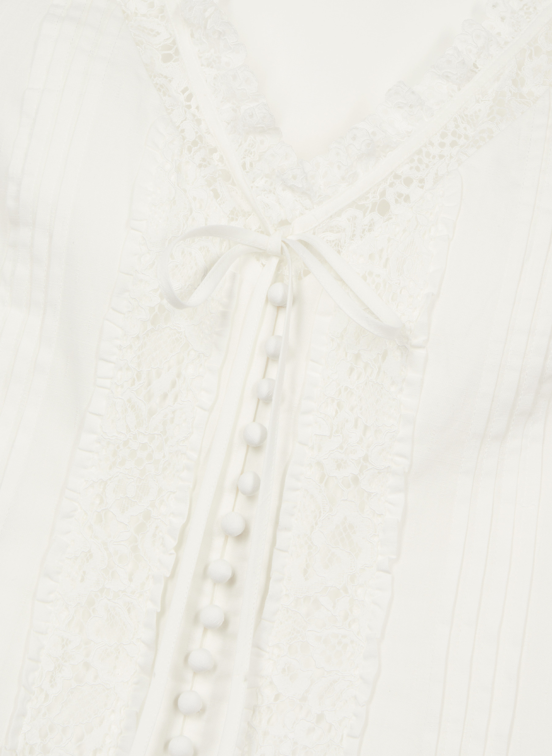 Top en coton avec incrustation dentelle THE KOOPLES Beige