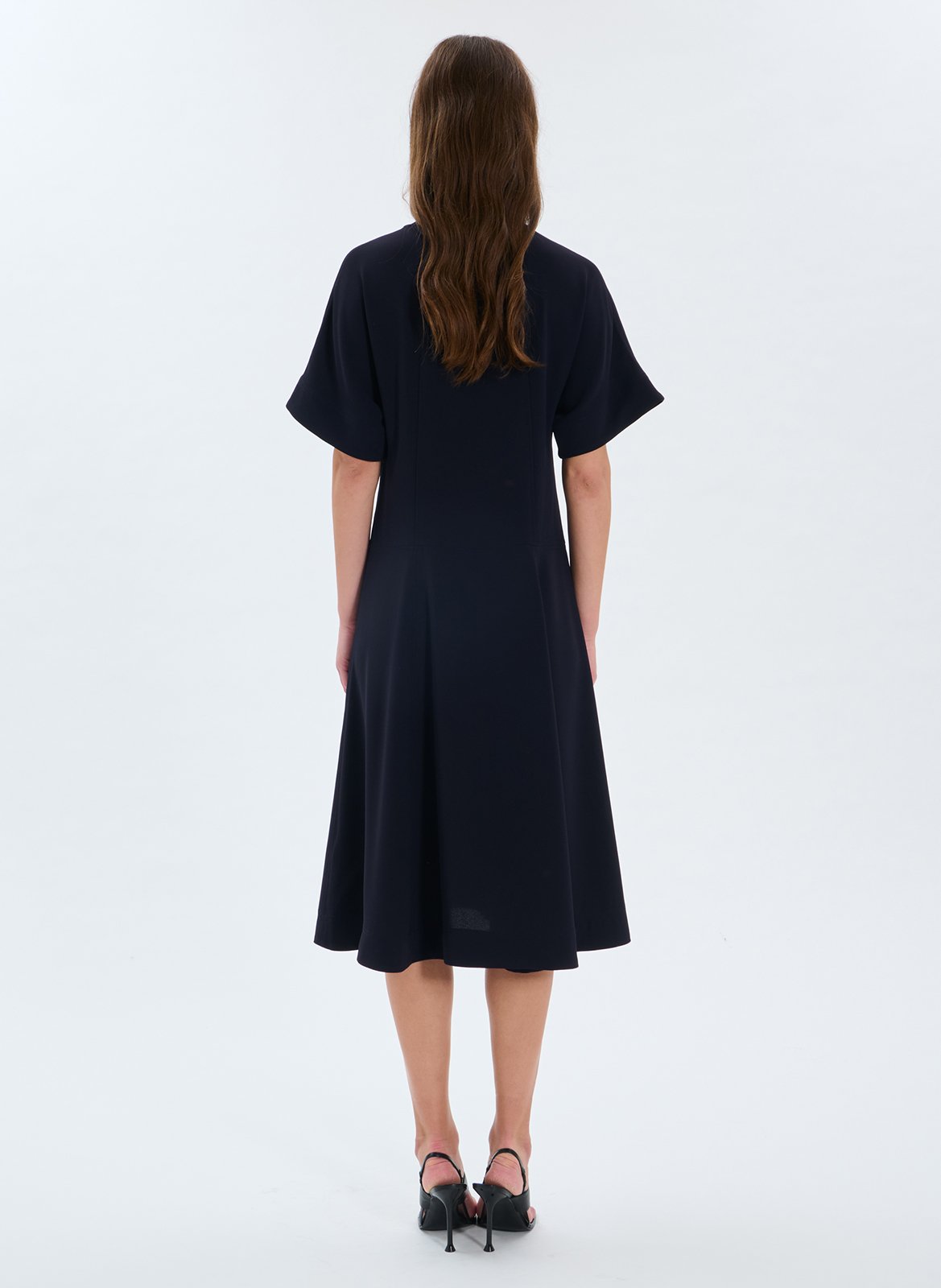 Robe longue col rond  ZAPA Bleu