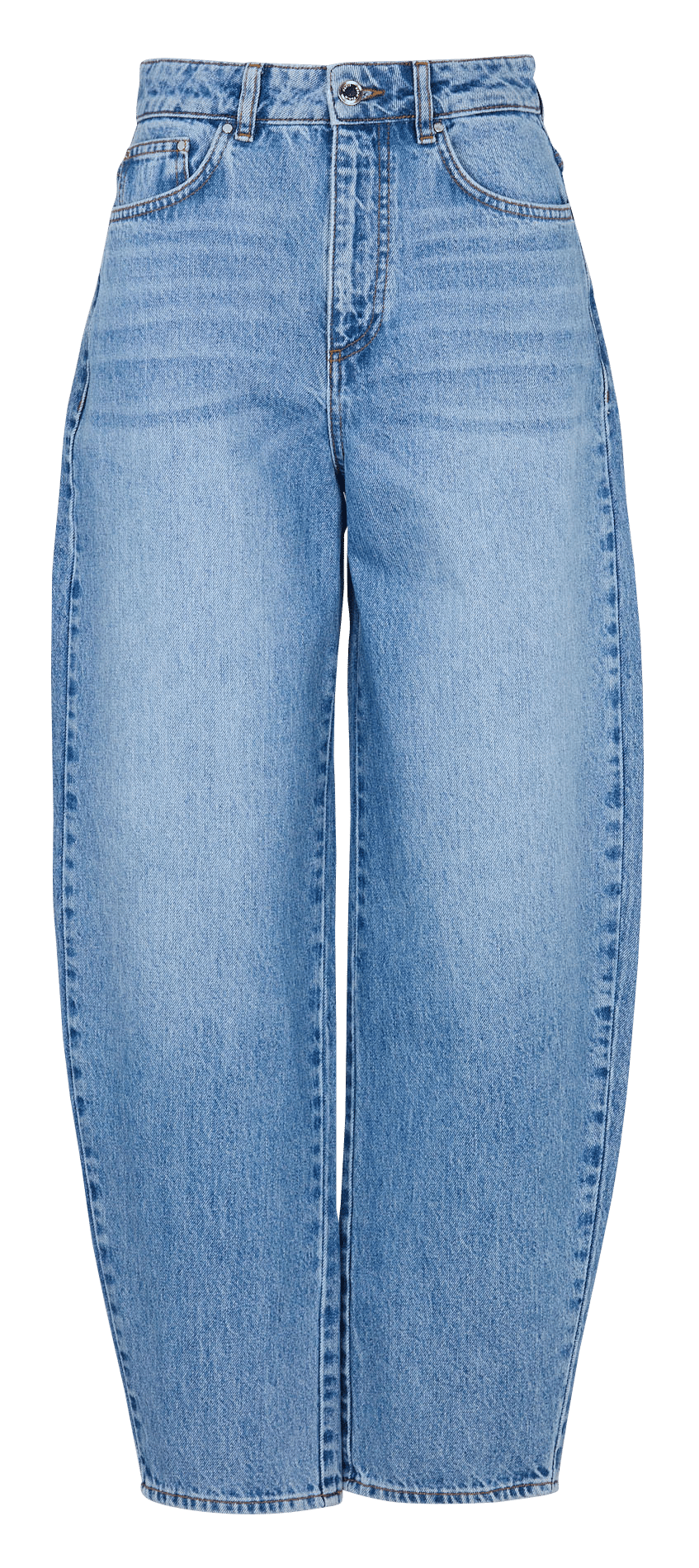 Jean barrel en coton ZAPA Bleu