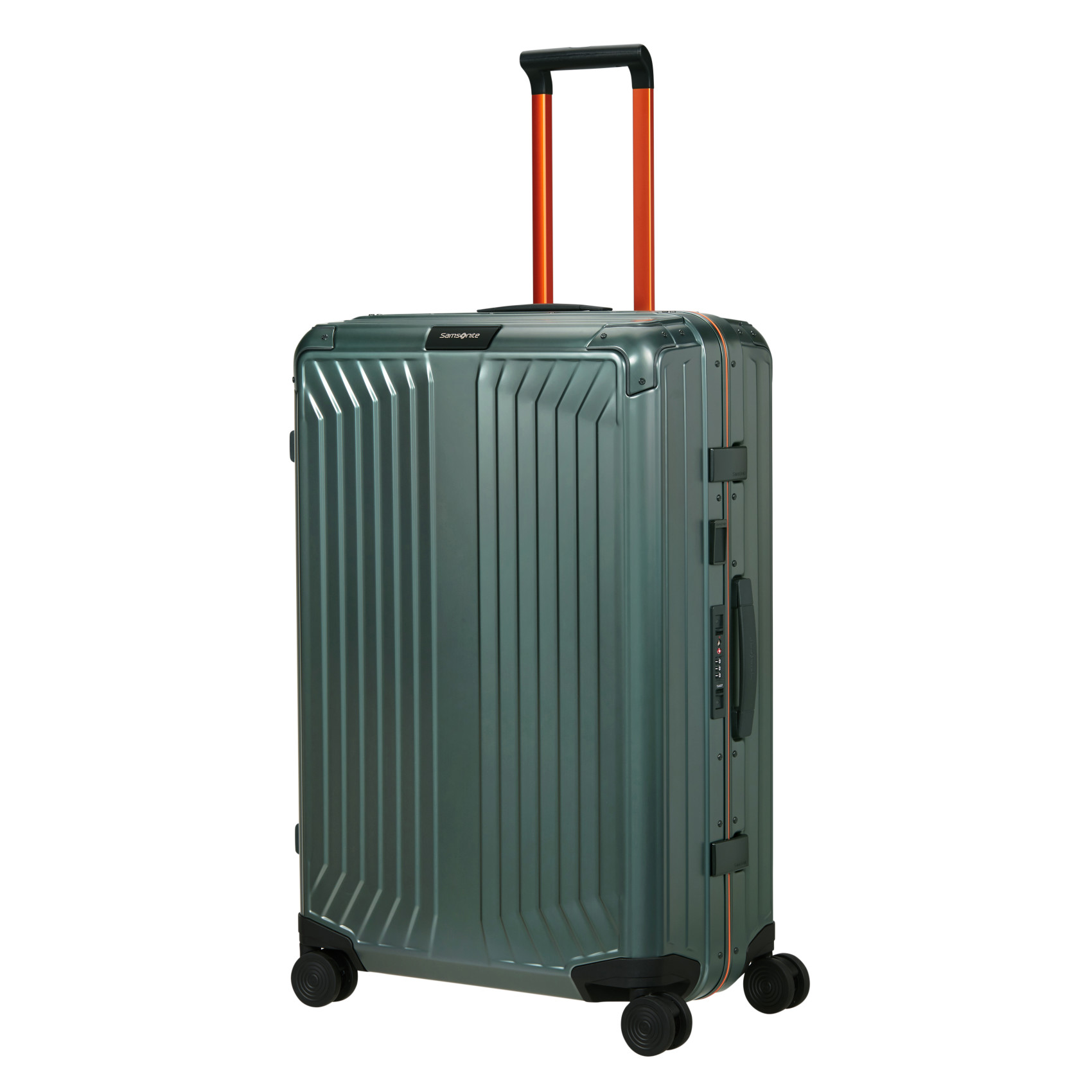 Aluminum 4-wheel suitcase size L SAMSONITE Green