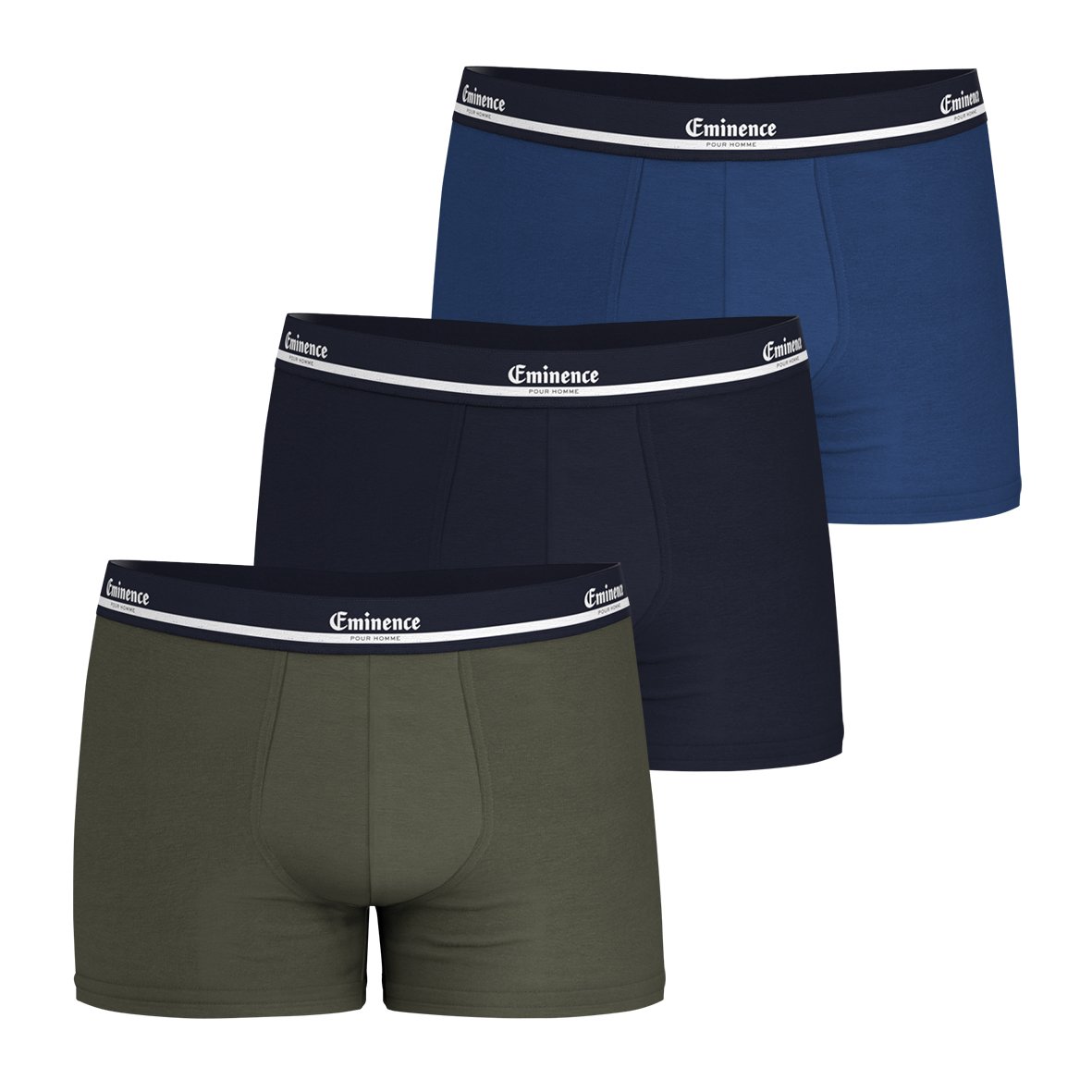 Pack of three boxer shorts EMINENCE Khaki
