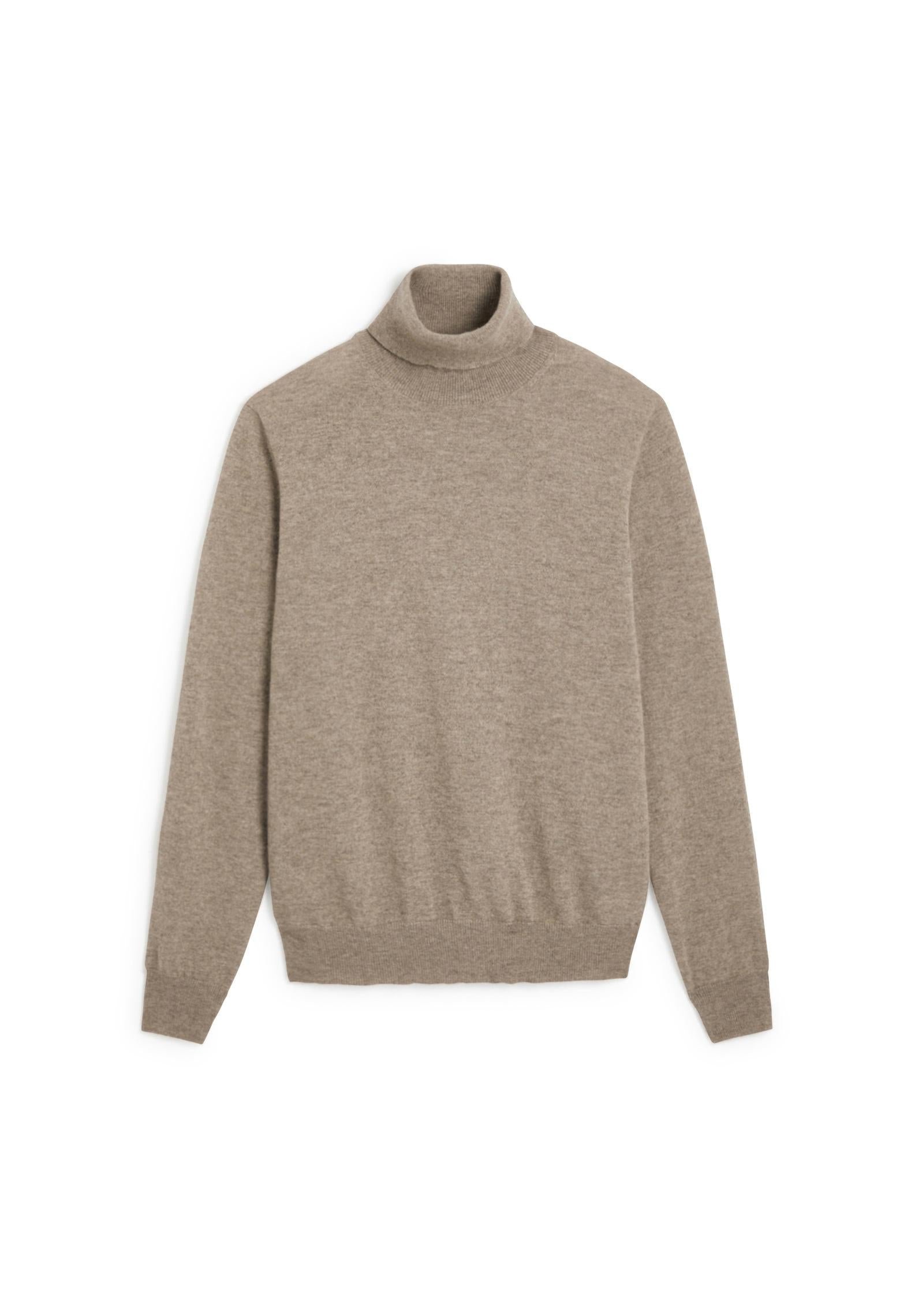 Pull col roulé en cachemire RODIER Beige