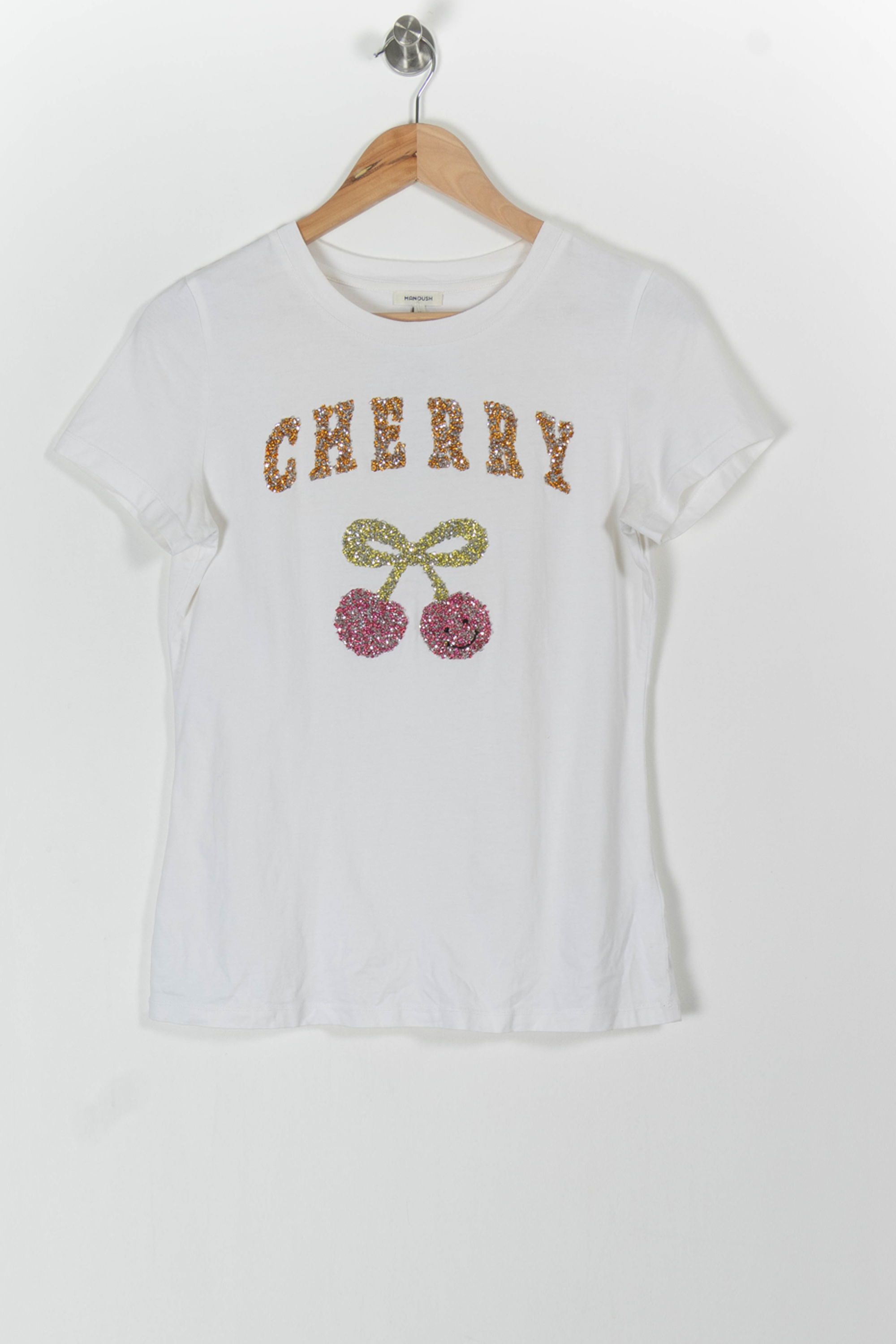 Tommy Badge T-shirt Manoush - Seconde Main White