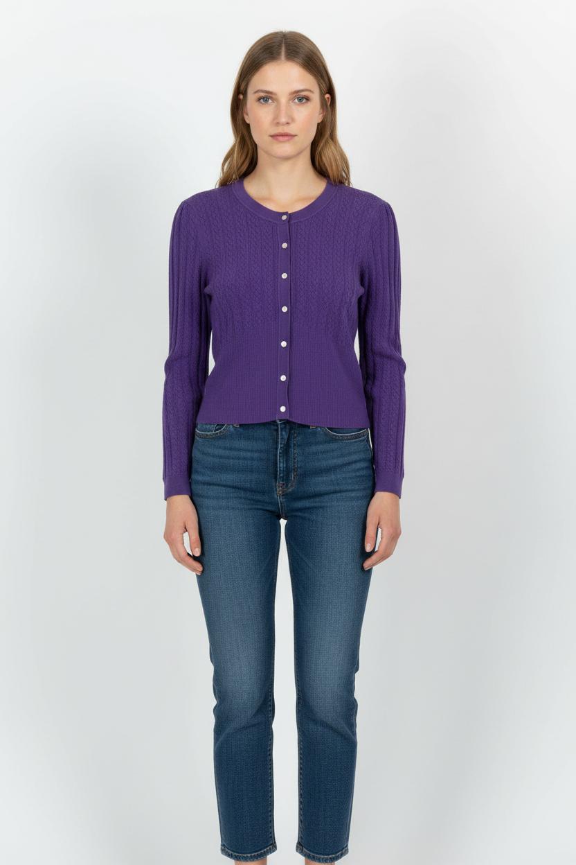 Cardigan MARIE SIXTINE - SECONDE MAIN Purple