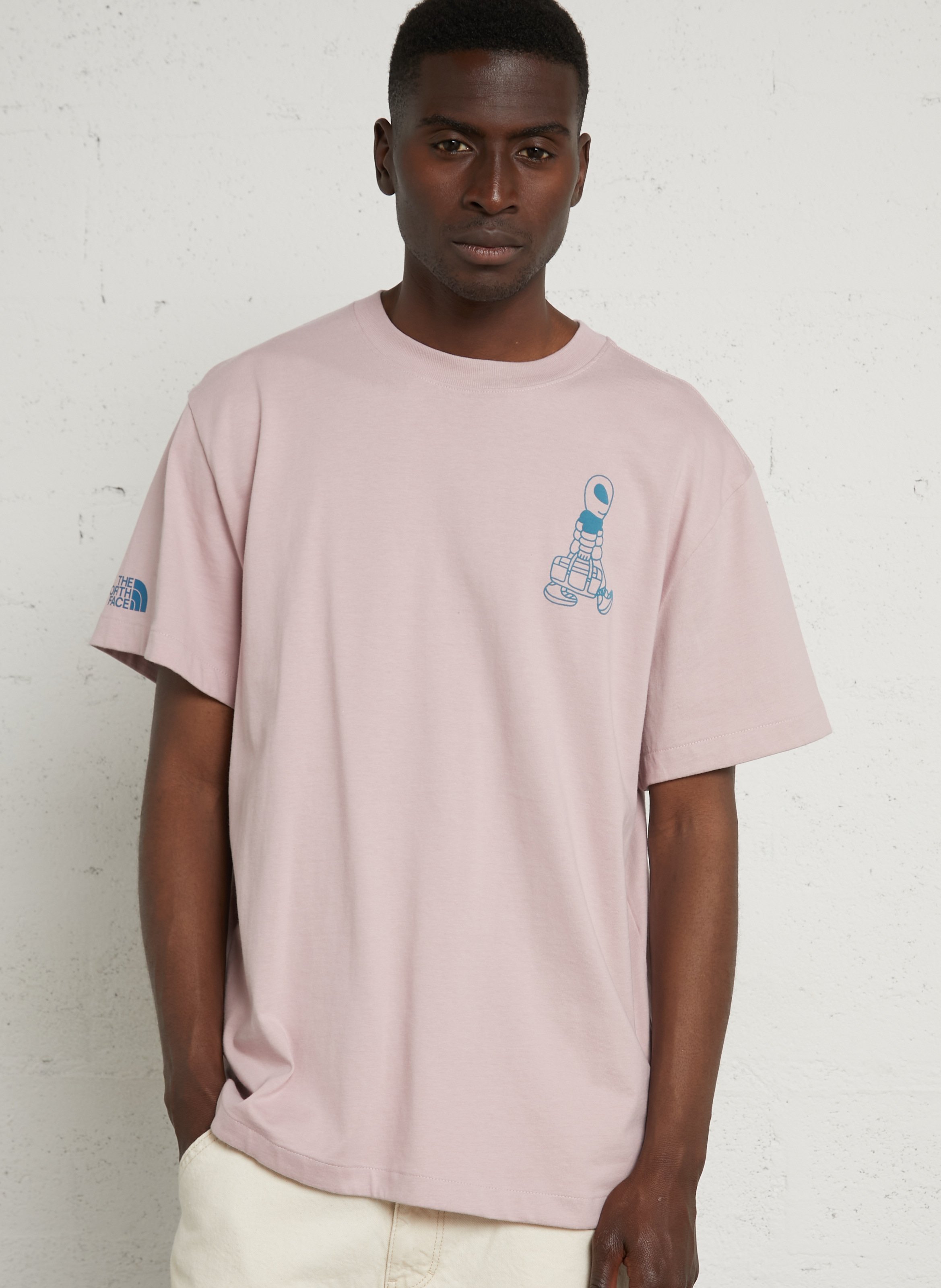 Oversized, katoenen T-shirt met ronde hals THE NORTH FACE Roze