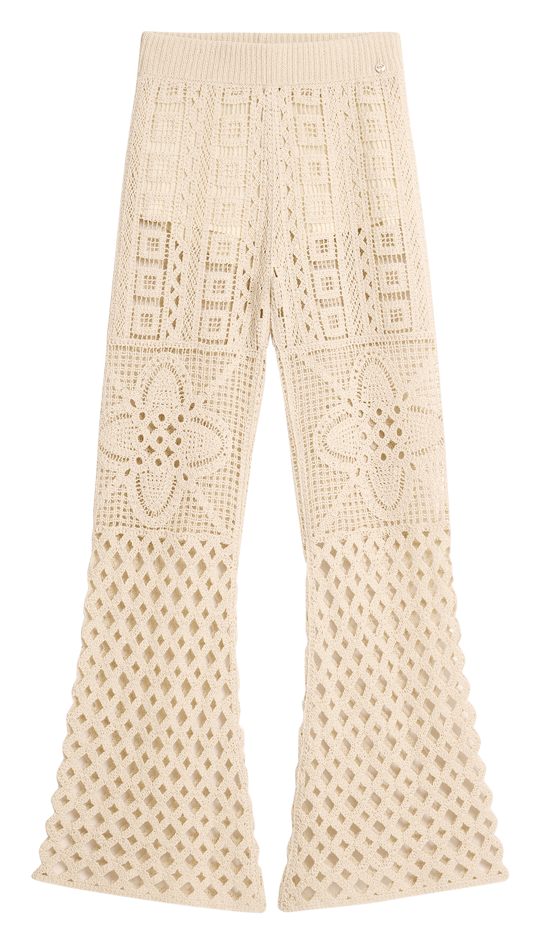 Pantalon crochet en coton mélangé DESIGUAL Blanc