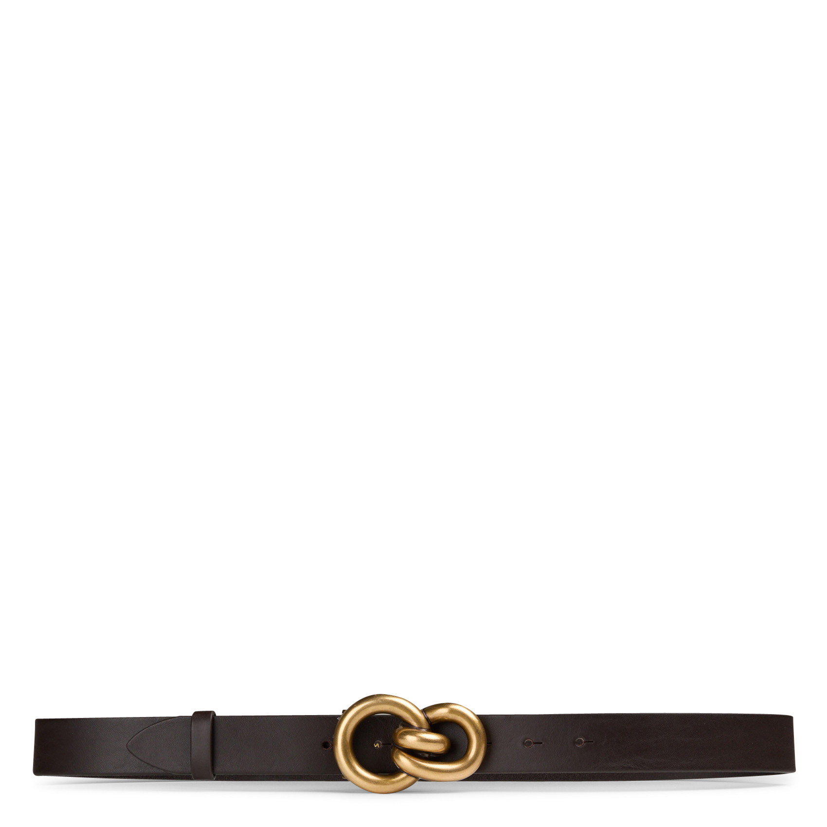 Plain leather belt MAISON 123 Brown