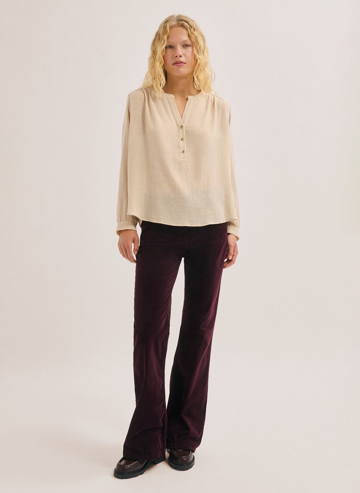 Top oversize col tunisien | Beige PABLO Femme