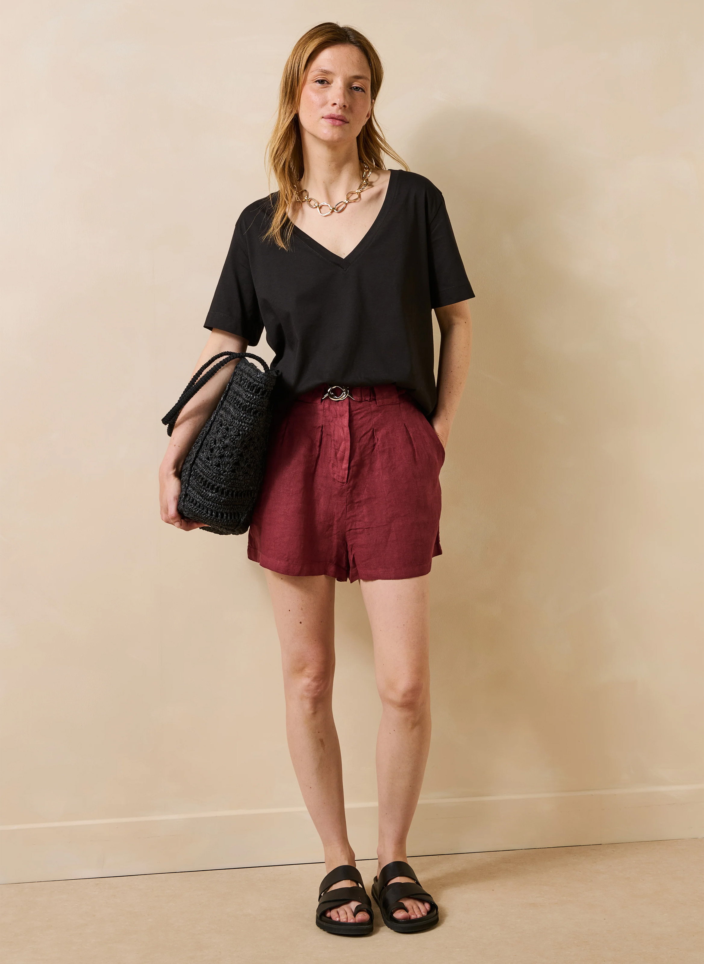 Oversized organic cotton T-shirt LA FEE MARABOUTEE Black