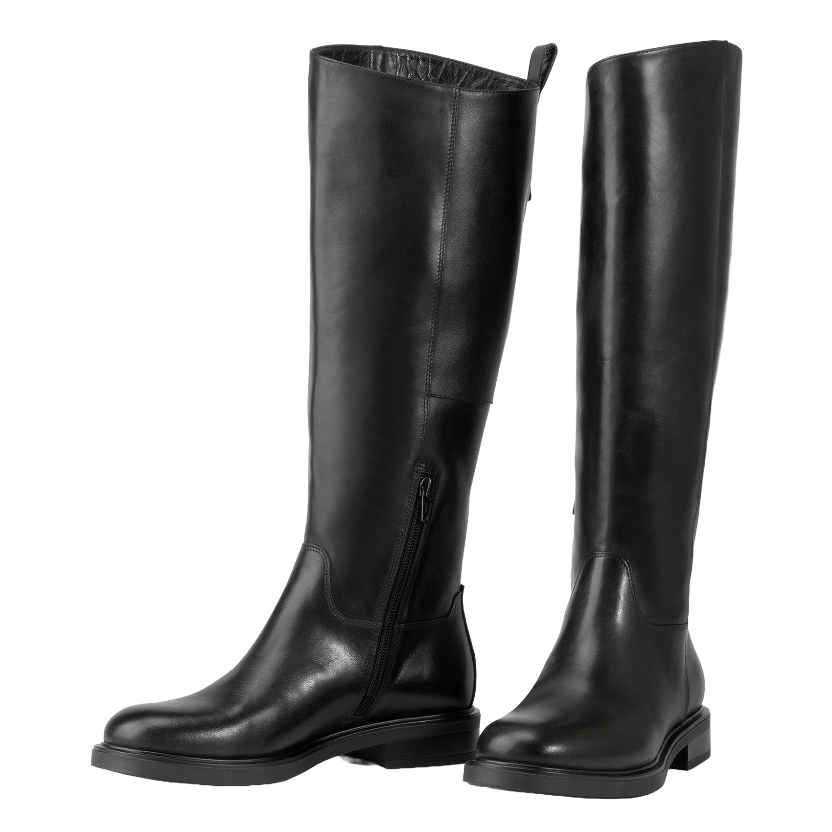 Bottes bout rond en cuir VAGABOND Noir