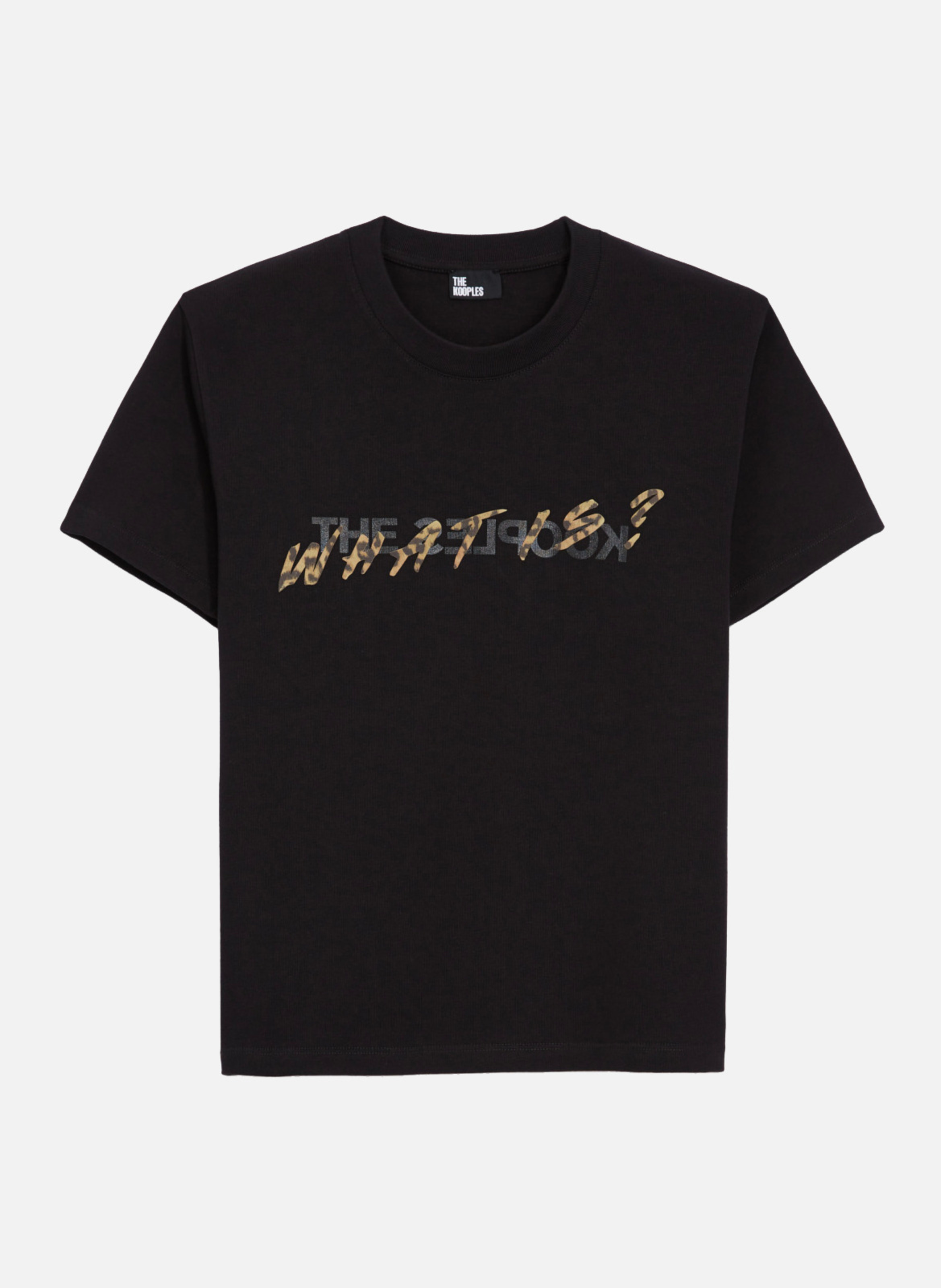 Cotton logo T-shirt. THE KOOPLES Black