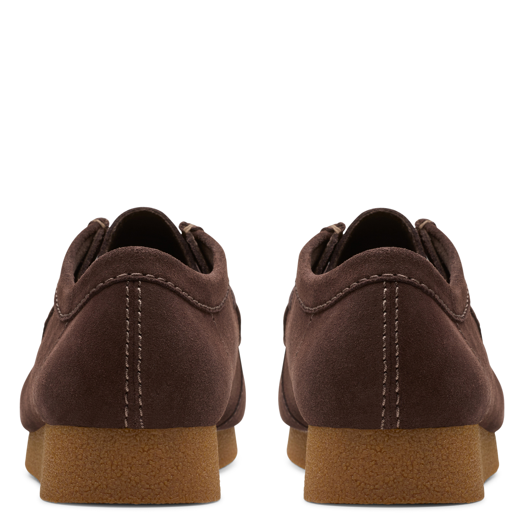 Boots basses à lacets en cuir velours CLARKS Marron
