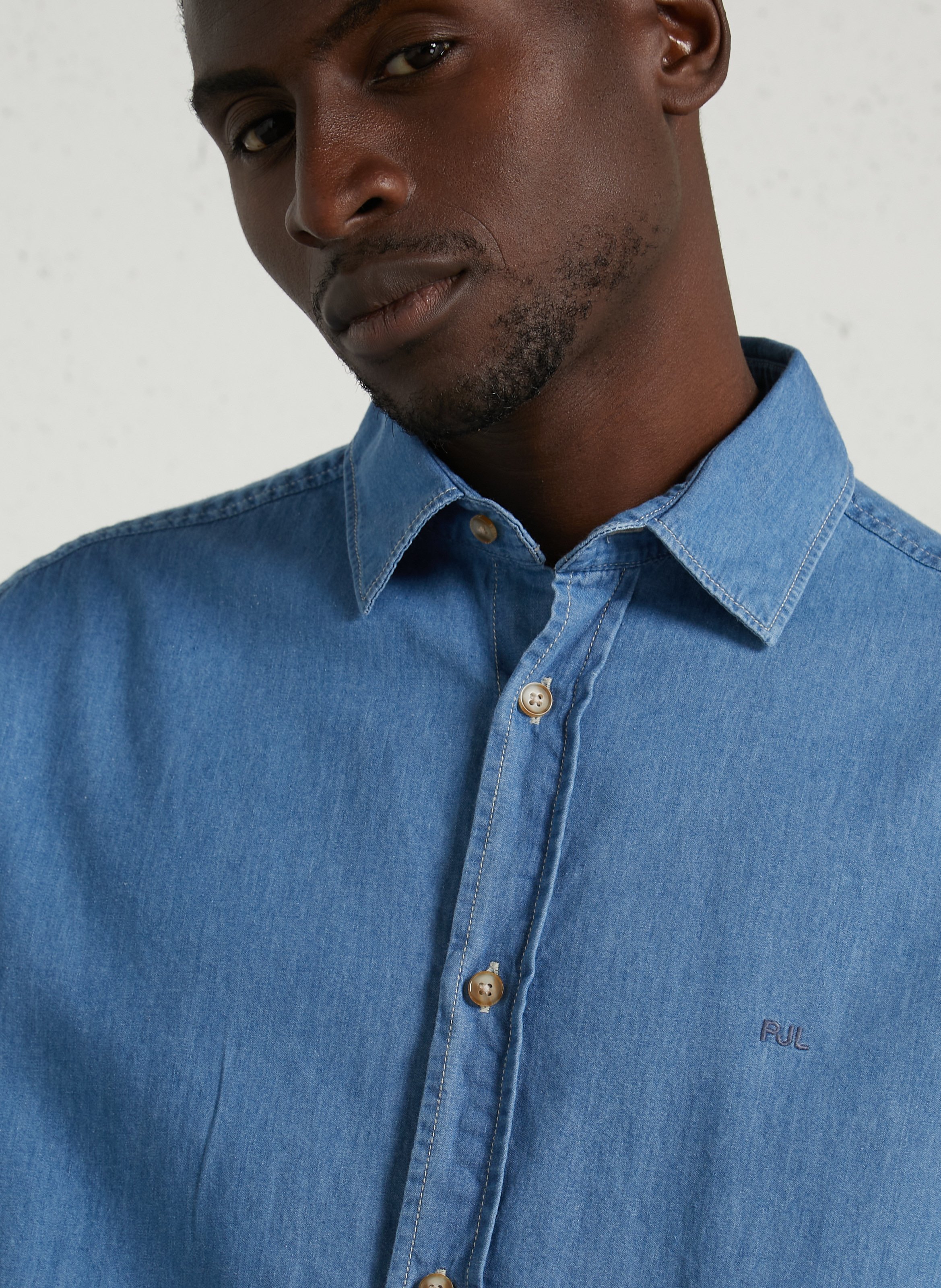 Slimfit-Hemd aus Baumwolle PEPE JEANS Blau