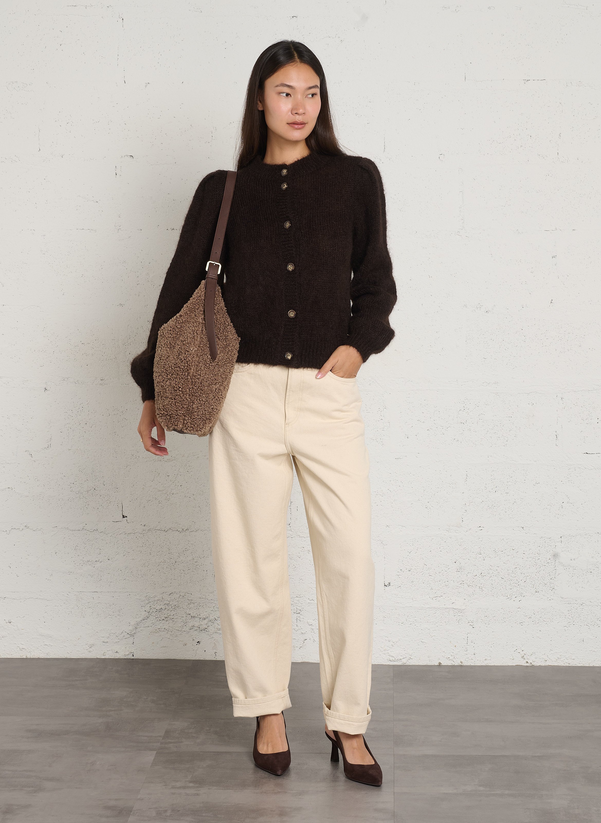 Ballonjeans aus Baumwolle AMERICAN VINTAGE Beige