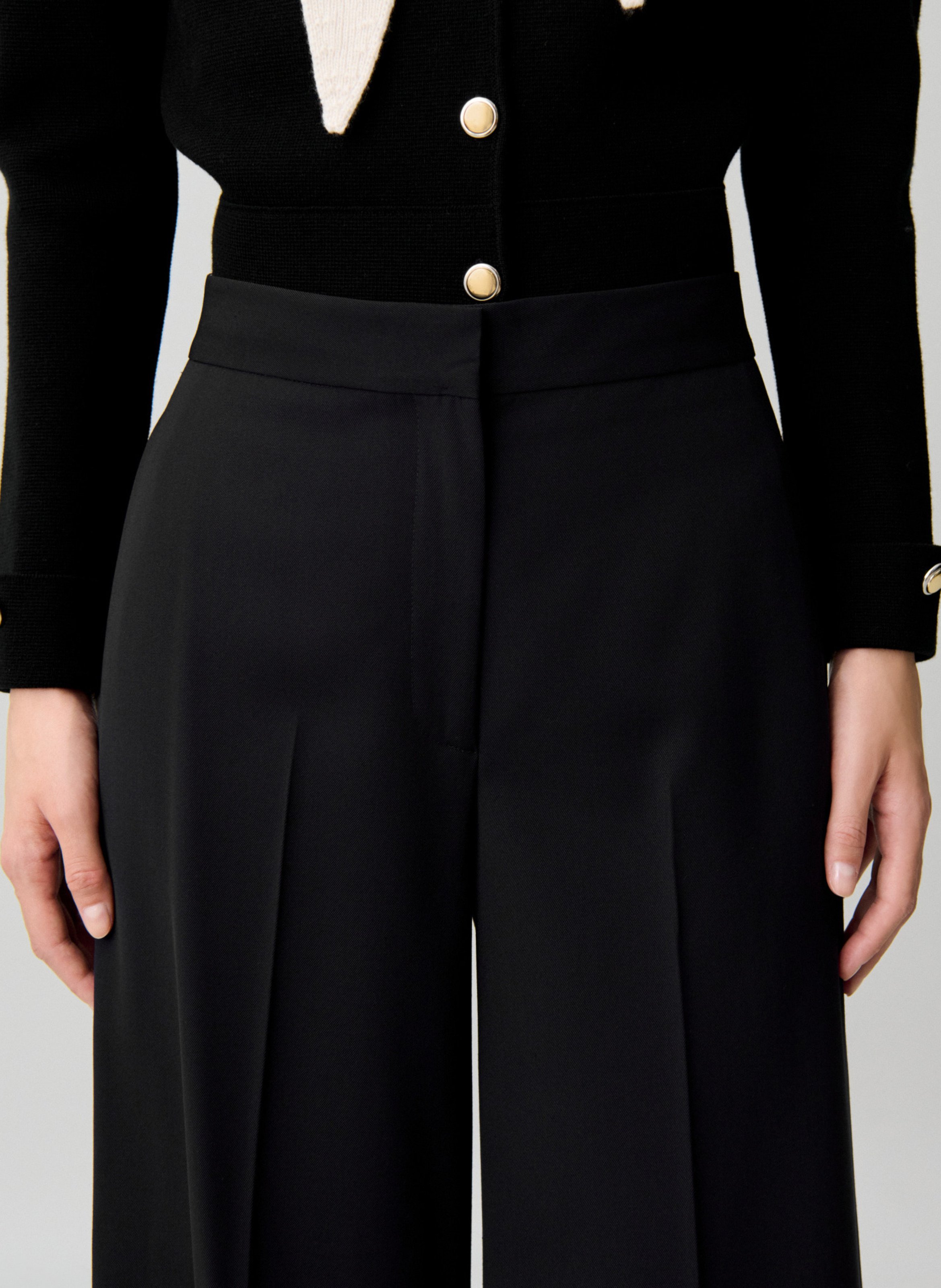 Pantalon droit uni CLAUDIE PIERLOT Noir