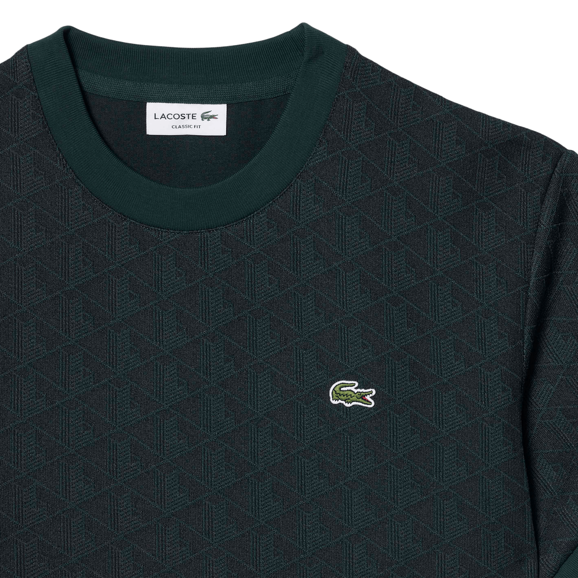 Bedrucktes Monogramm-T-Shirt aus Baumwolle LACOSTE Grun