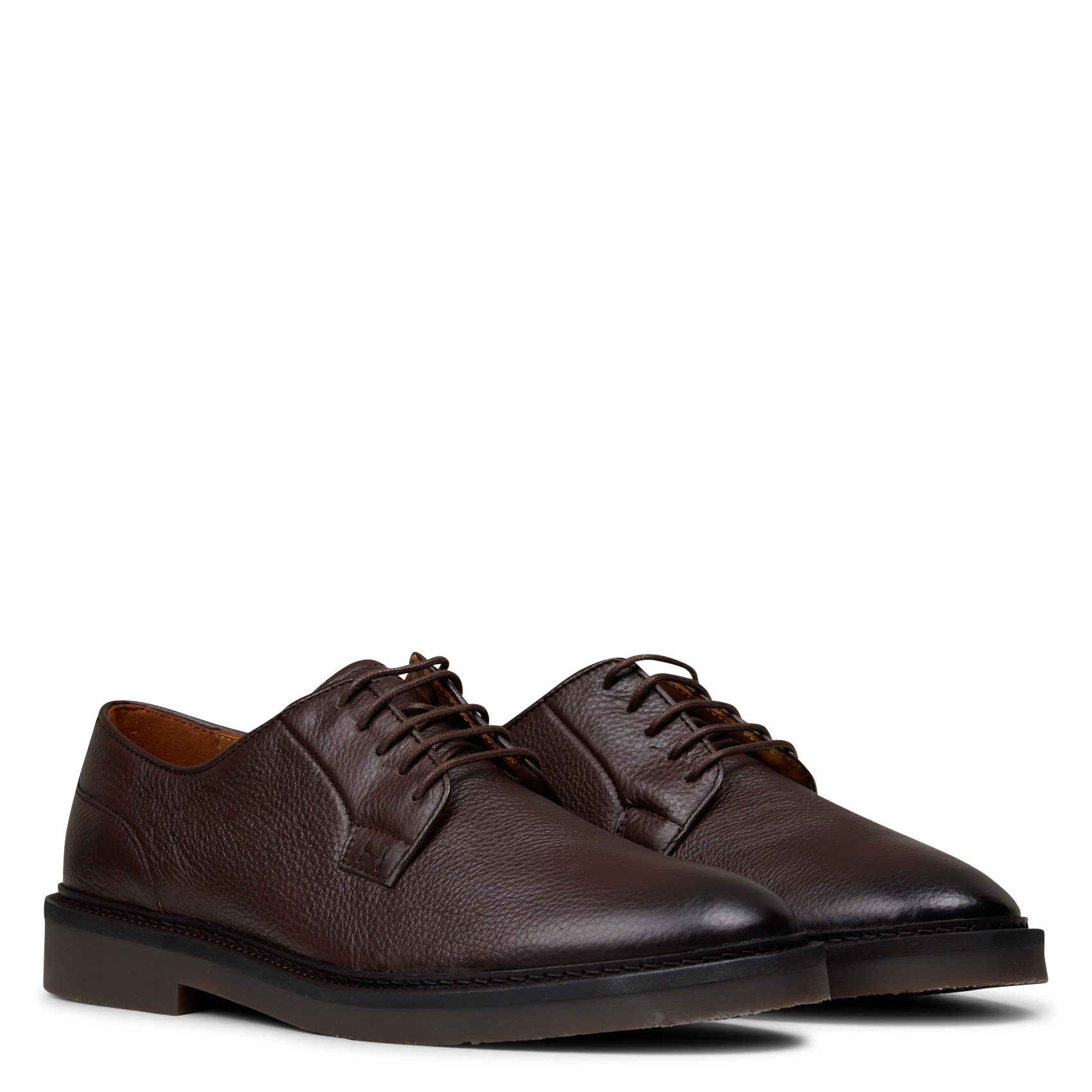 Chaussures de ville en cuir grainé HACKETT Marron
