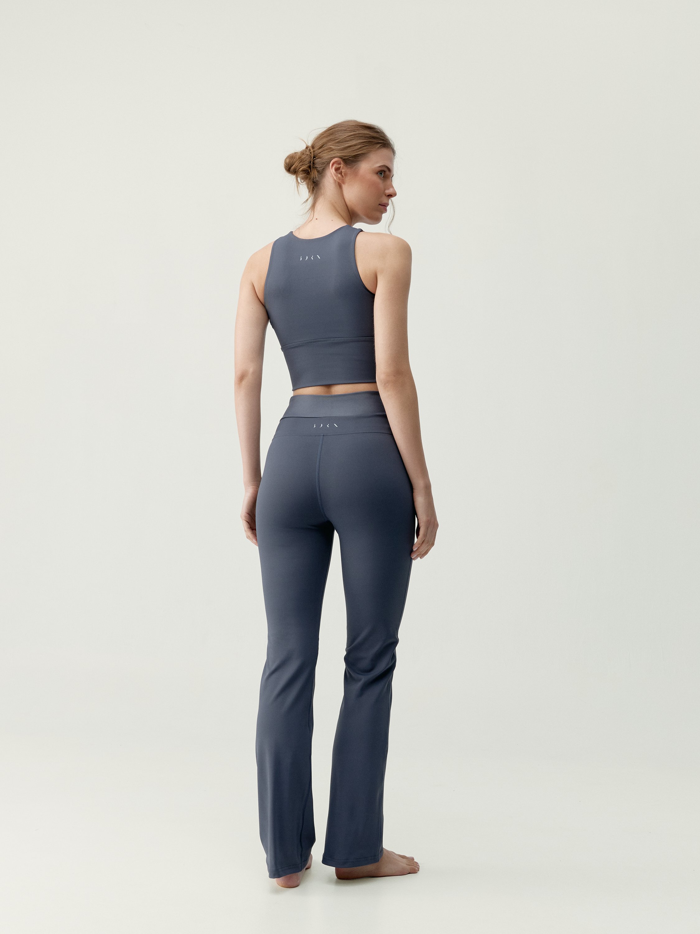 Women's Kaia sports leggings with extra high waist and flare cut BORN Blue