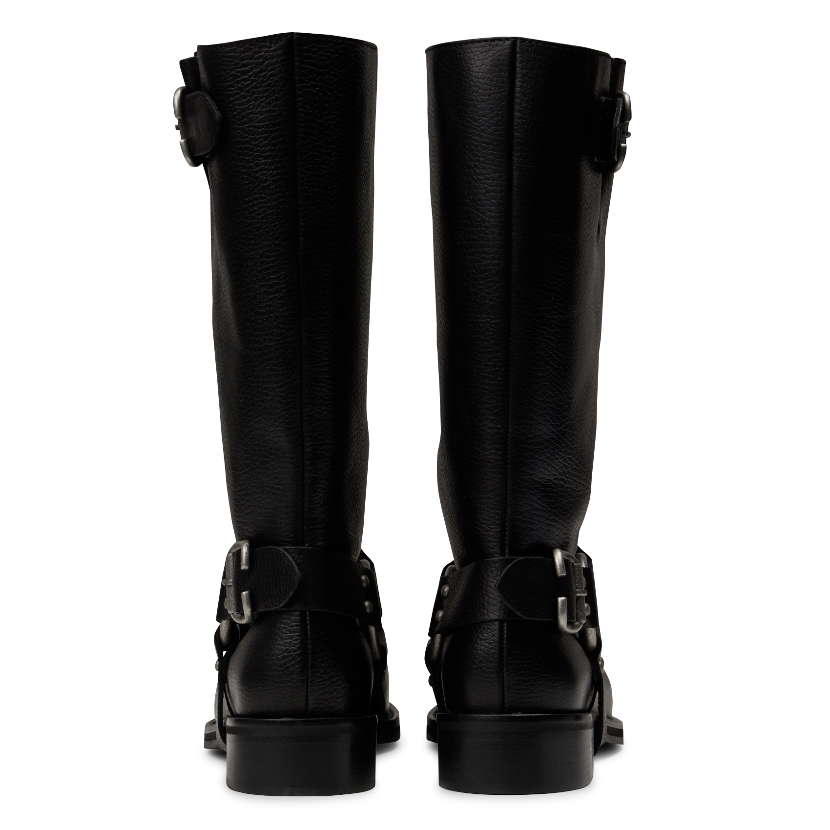 Buckled leather boots MELLOW YELLOW Black