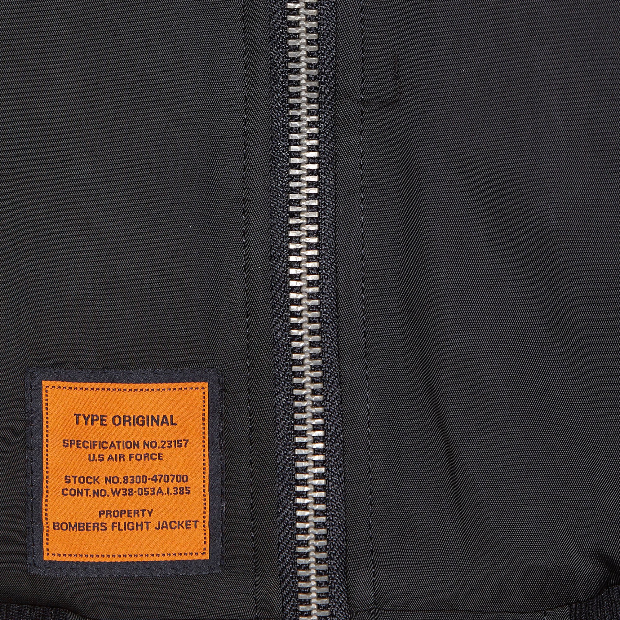 Bomber col teddy cintré BOMBERS ORIGINAL Noir