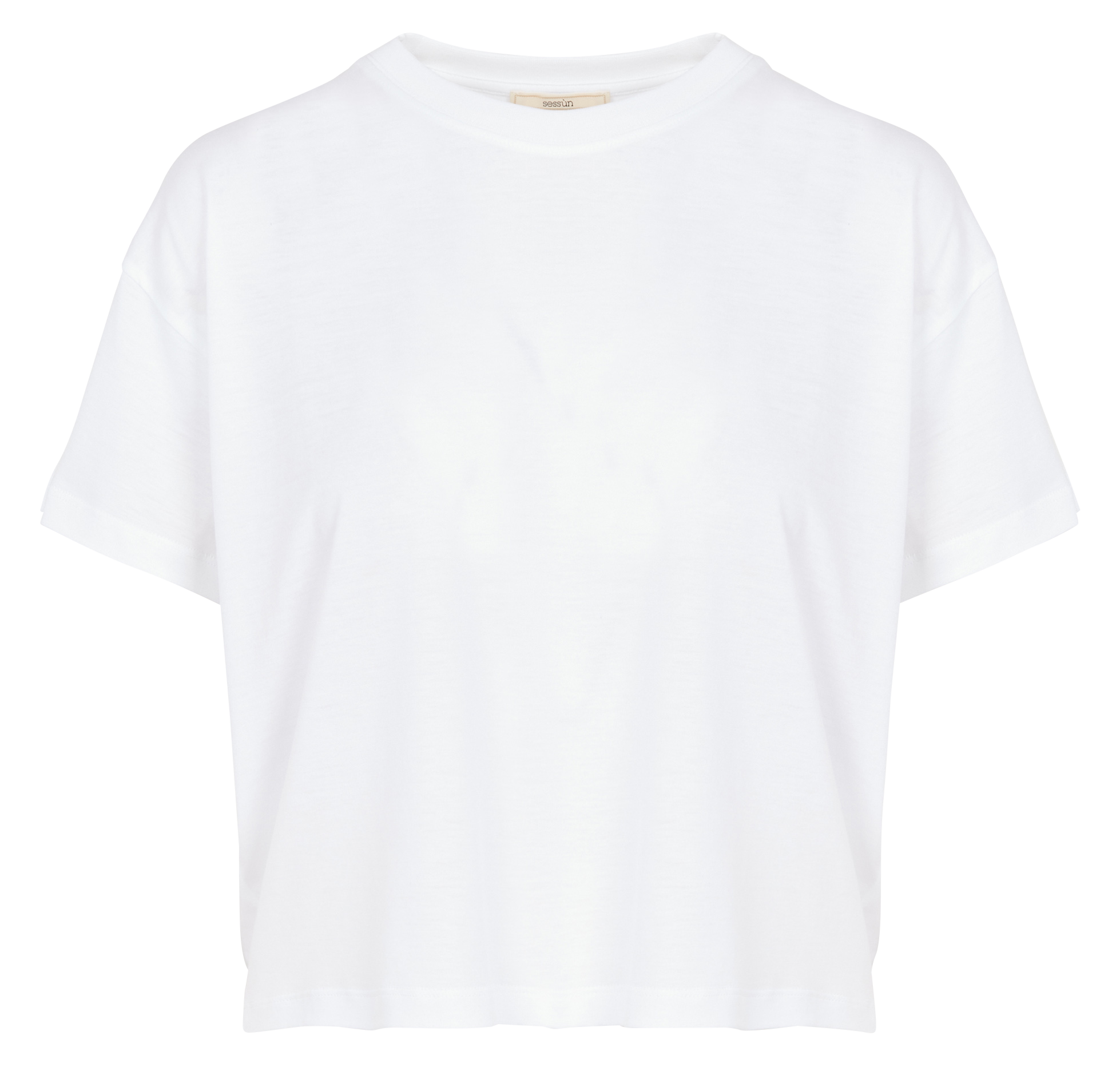 Round-neck oversized T-shirt SESSUN White