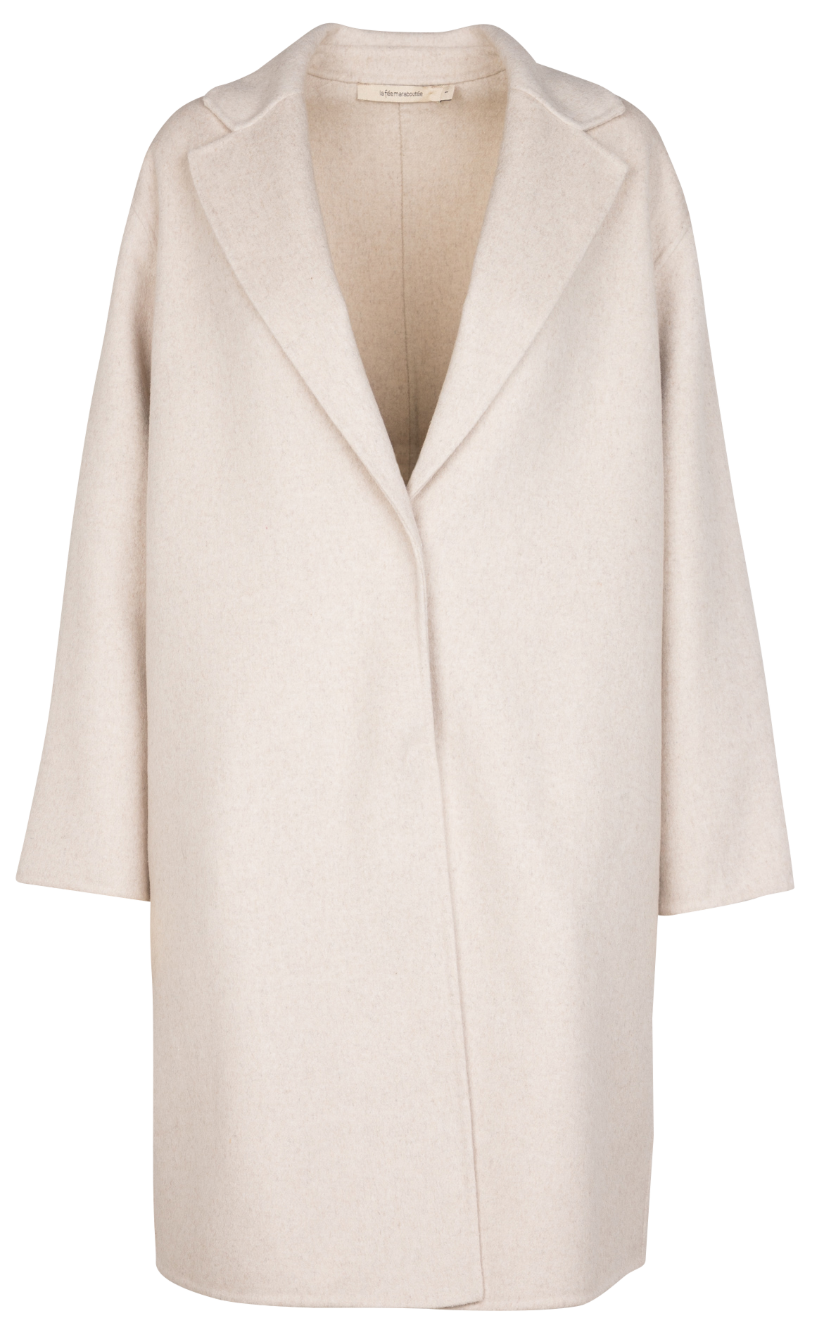 Wool-blend coat with tailored collar LA FEE MARABOUTEE White