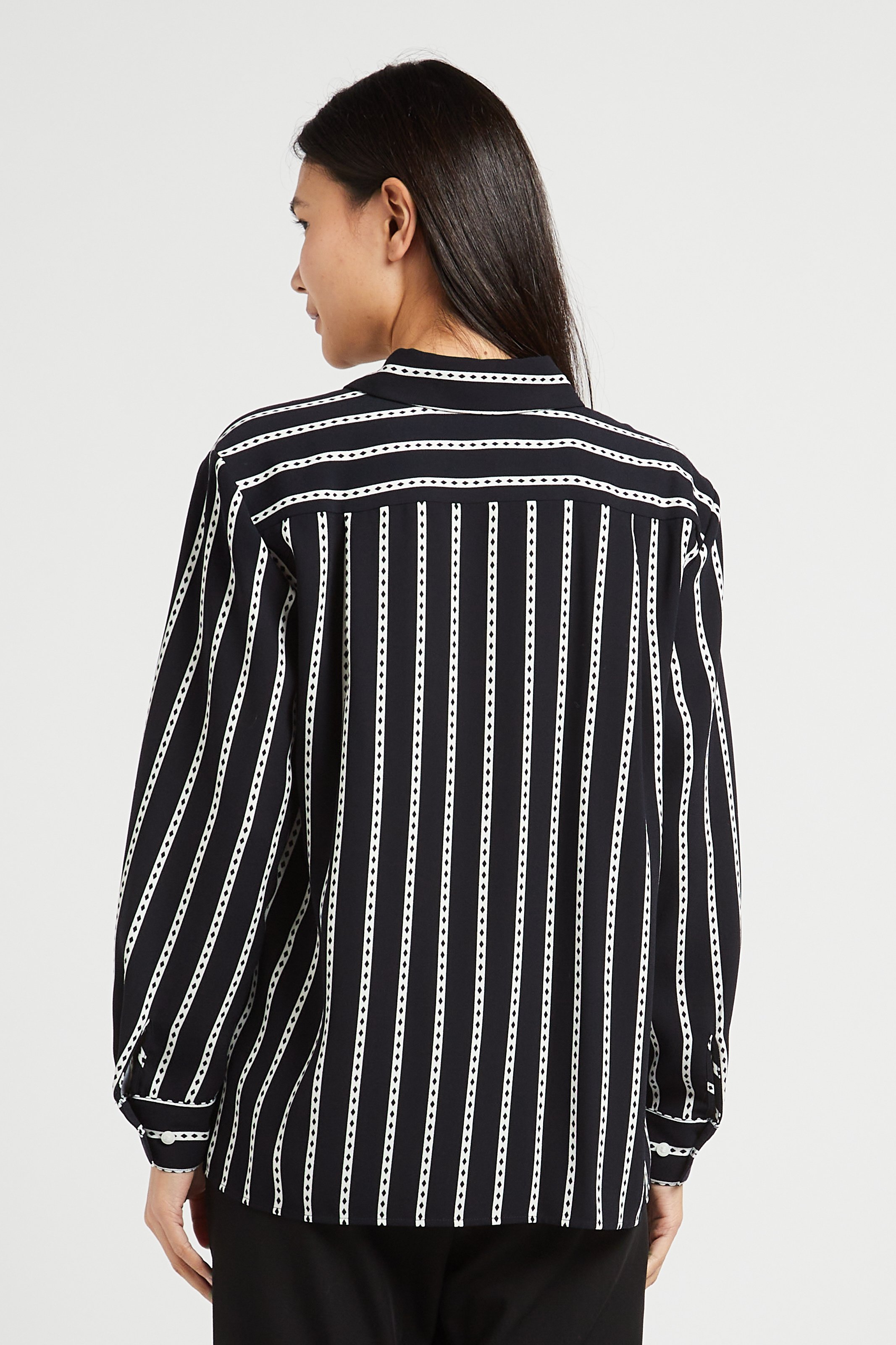 Straight printed shirt with classic collar TOMMY HILFIGER Blue