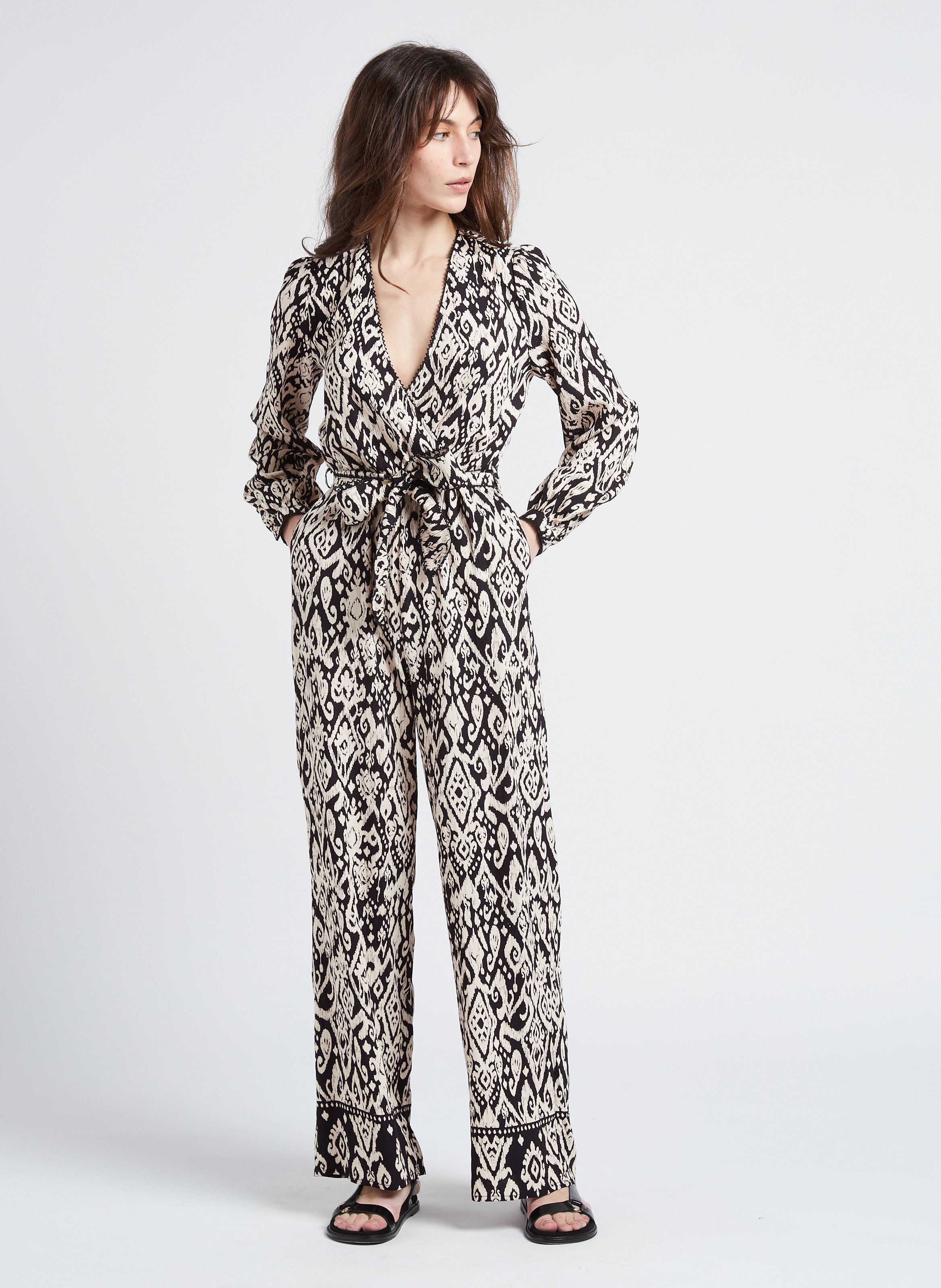 Combinaison imprimée et ceinturée taille haute LA PETITE ETOILE Multicolore