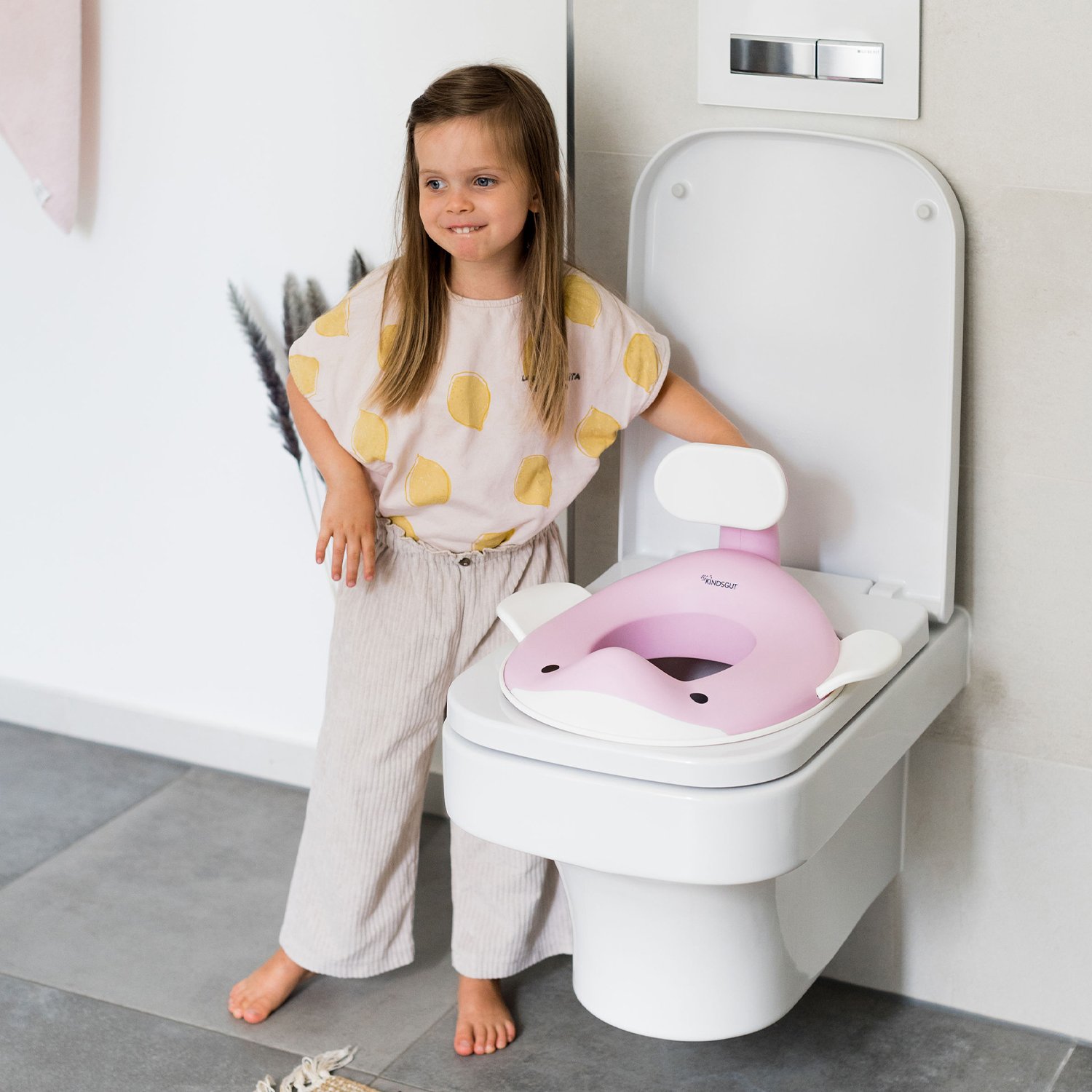 Whale kids' toilet seat KINDSGUT Pink