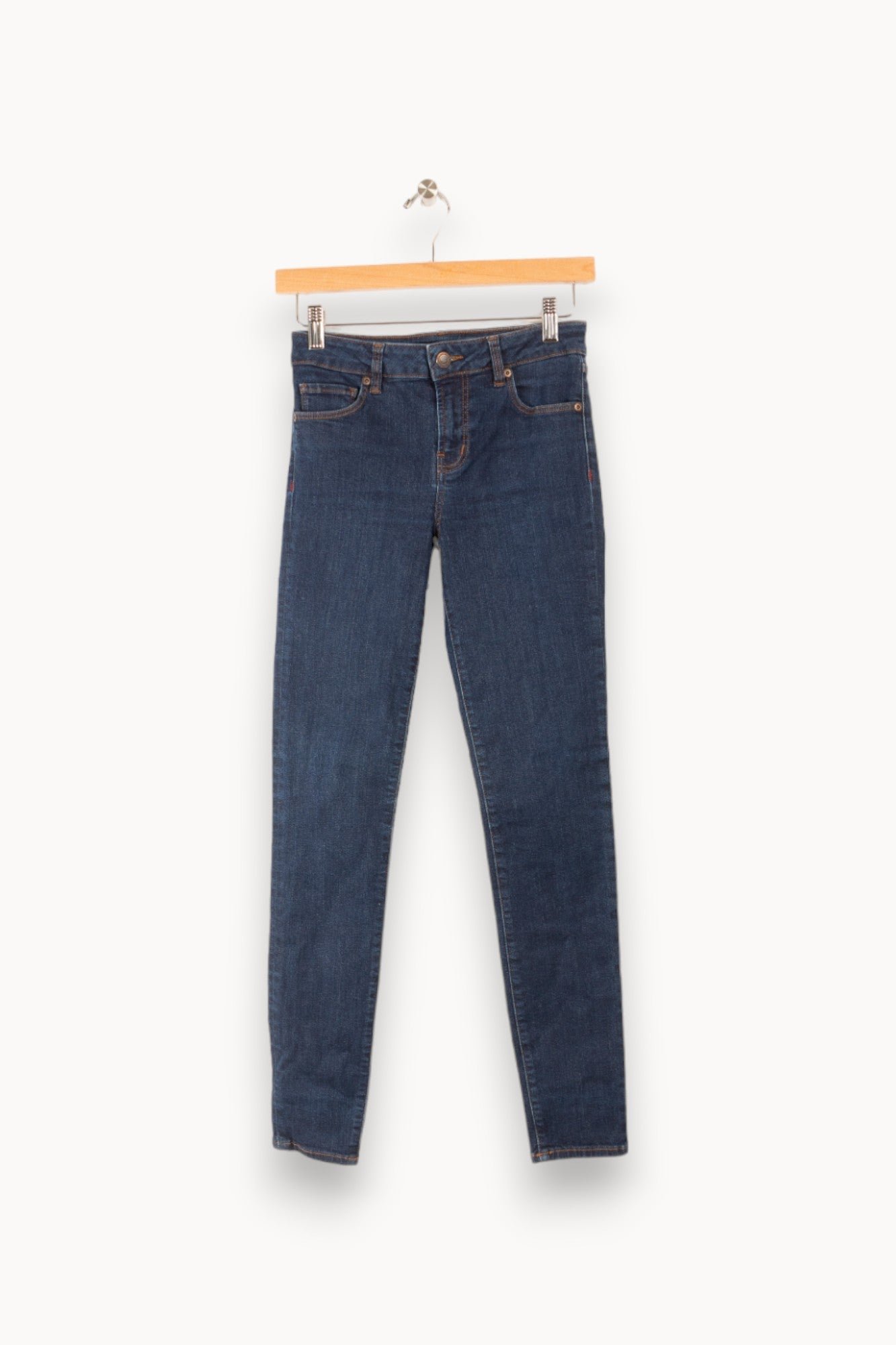 Cropped slim jeans with studs COMPTOIR DES COTONNIERS - Seconde main Blue