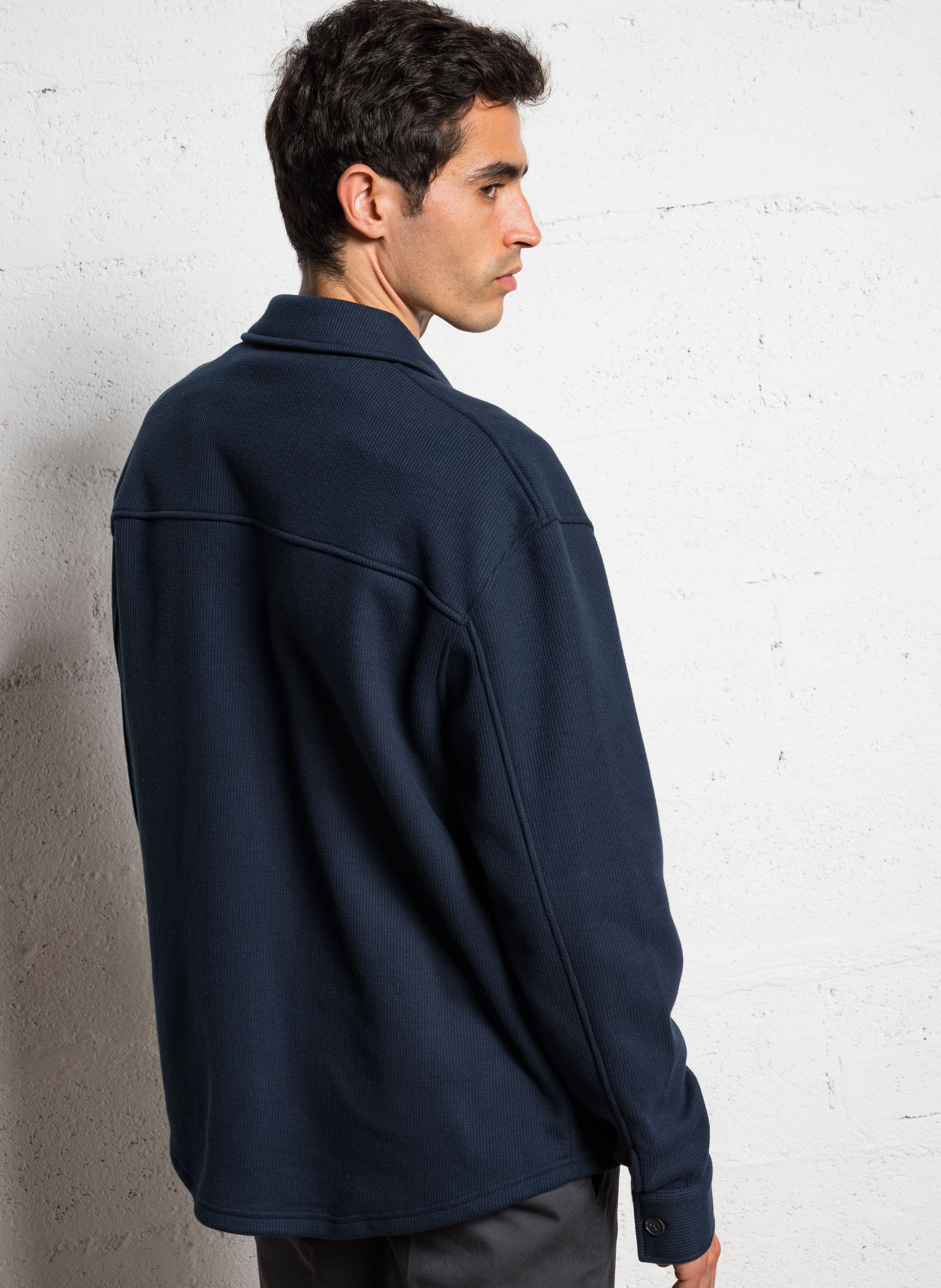 Hemdjacke mit klassischem Kragen SELECTED Blau