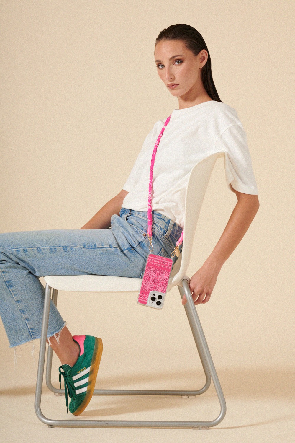 Bandana phone cord LA COQUE FRANCAISE Pink