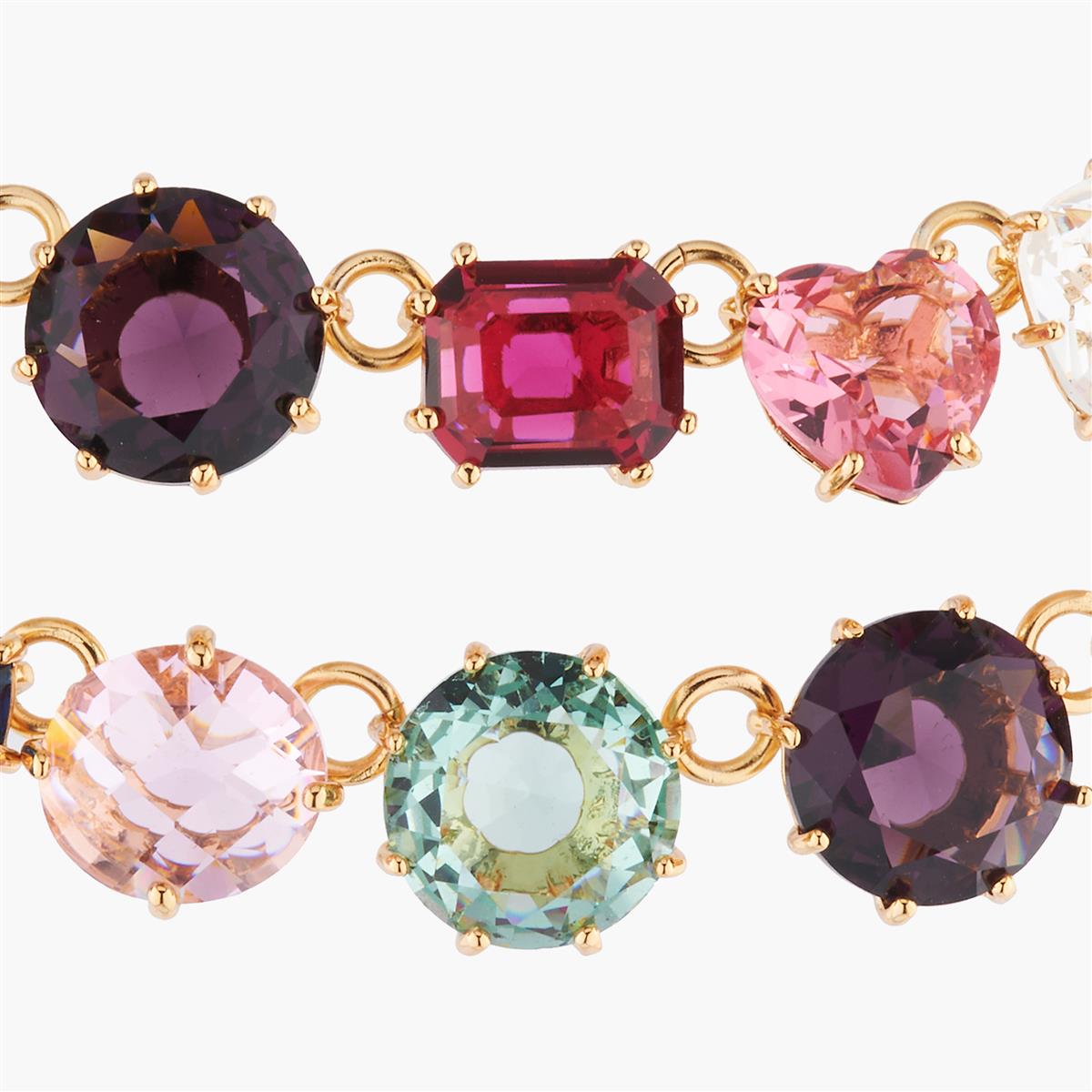 La Diamantine multicolored luxury two-row necklace LES NEREIDES Multicolored